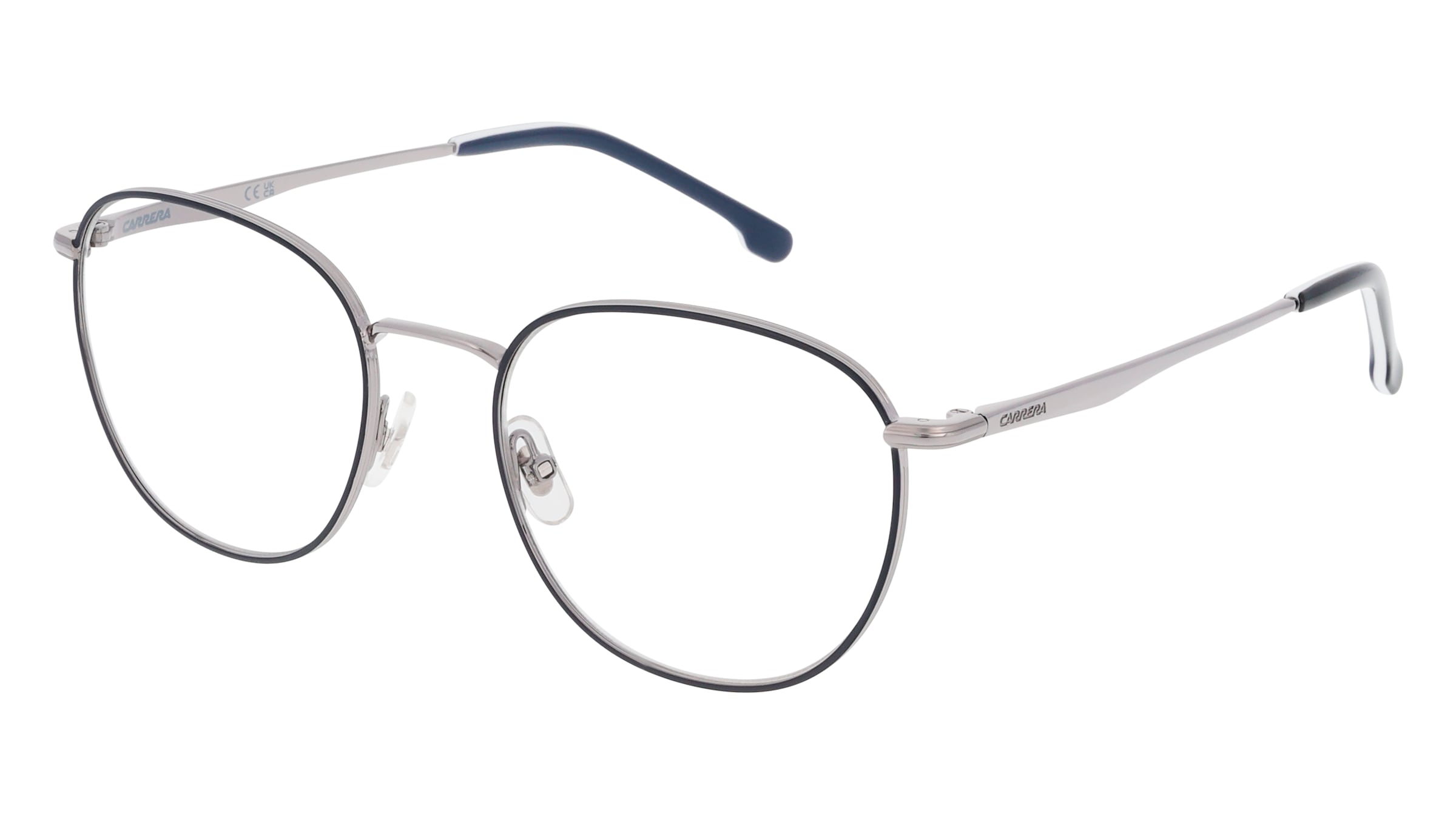 Carrera 354 Herren-Brille inkl. Gläser Vollrand Panto Metall-Gestell 45/20/145, Grau