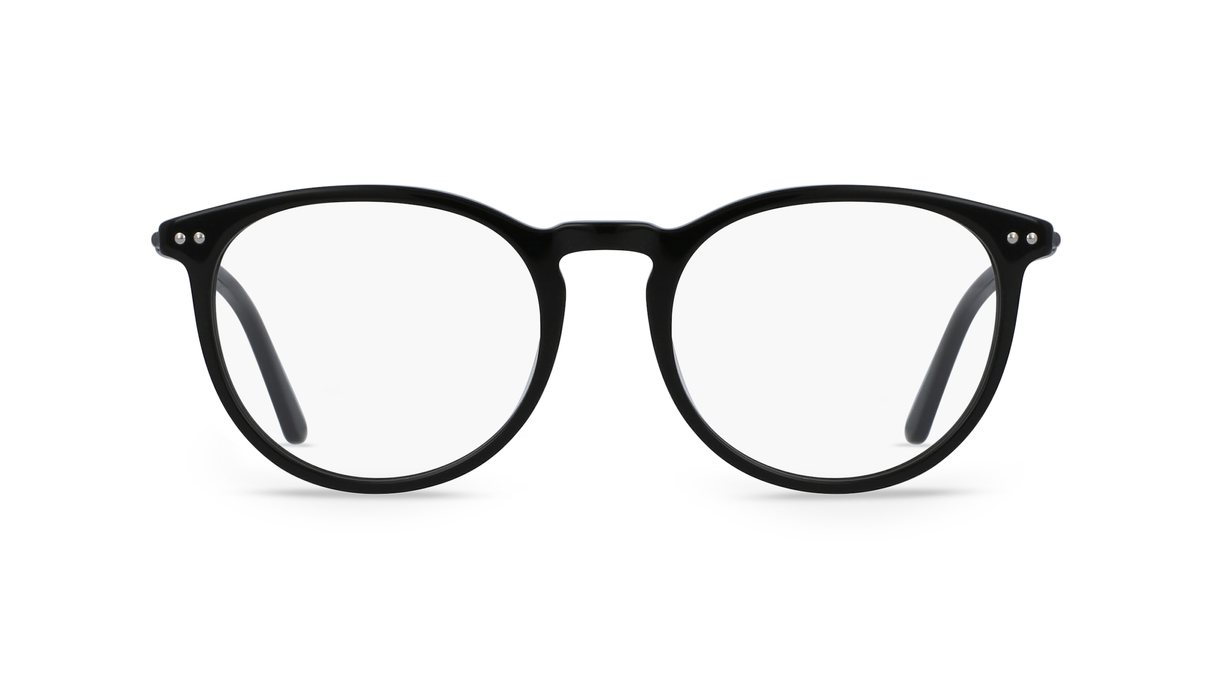 Fielmann MI 008 CL Unisex-Brille inkl. Gläser Vollrand Panto Blockacetat-Gestell 50mm/20mm/135mm, schwarz