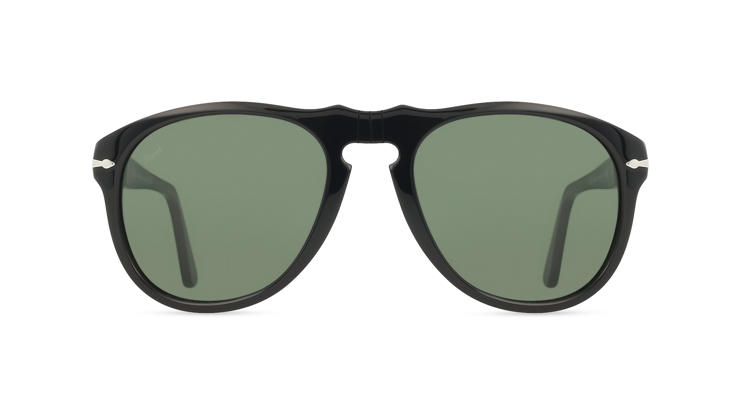 Persol 0PO0649 Herren-Sonnenbrille Vollrand Pilot Acetat-Gestell, schwarz