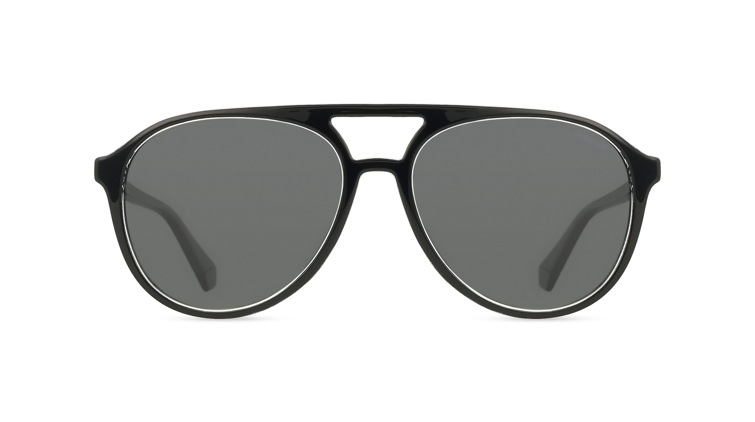 Polaroid PLD 4162/S Unisex-Sonnenbrille Vollrand Pilot Kunststoff-Gestell, schwarz