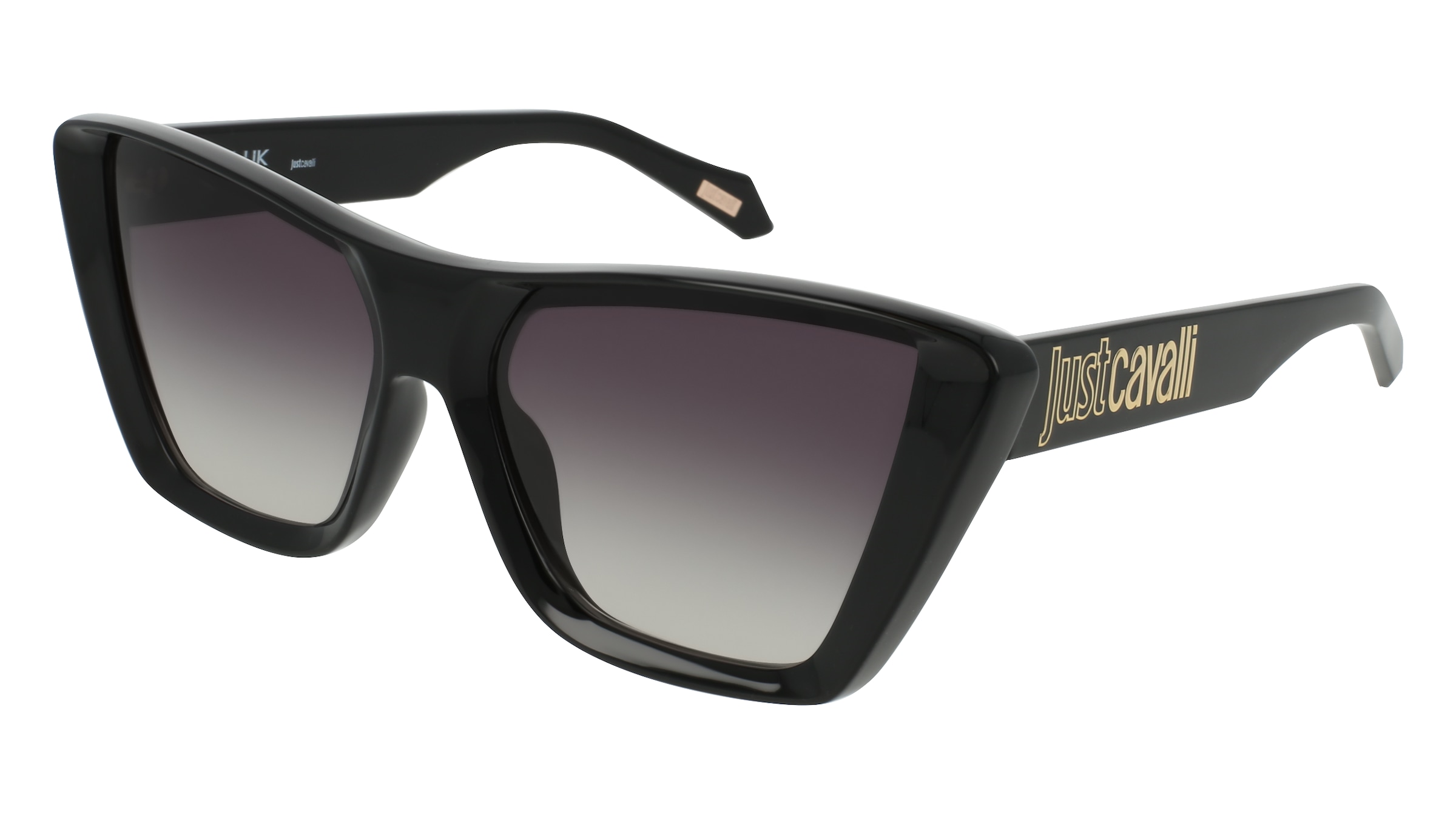 Just Cavalli SJC146 Damen-Sonnenbrille Vollrand Cat Eye Kunststoff-Gestell, Schwarz