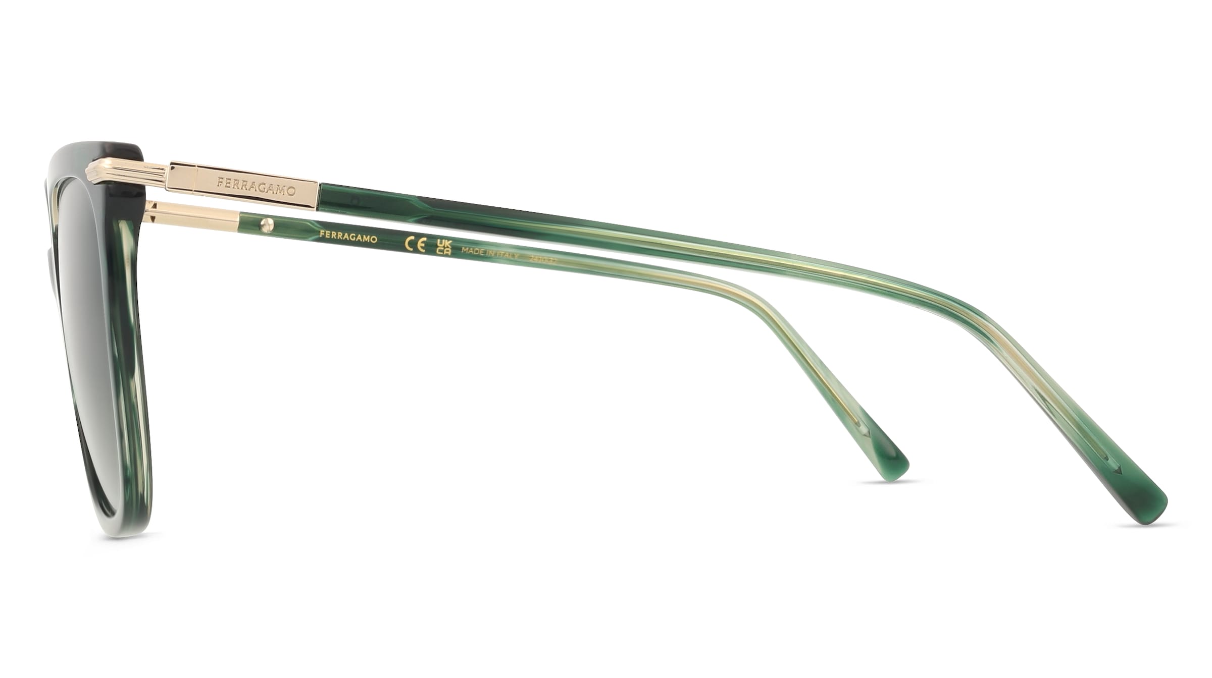 Thumbnail - Ferragamo SF2037S Damen-Sonnenbrille Vollrand Butterfly Acetat-Gestell, grün