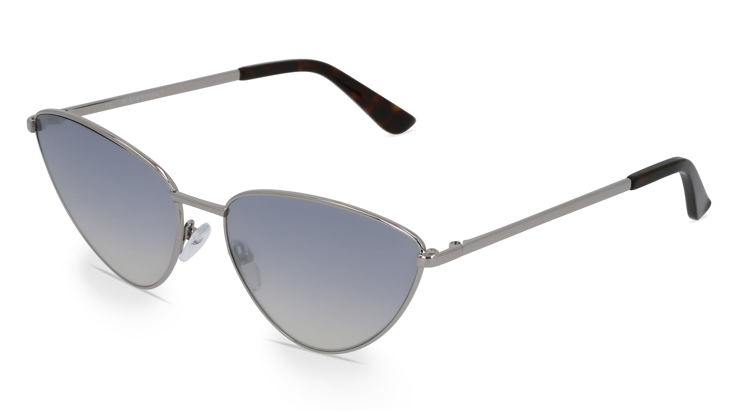 Fielmann MI 014 SUN FA/T Damen-Sonnenbrille Vollrand Butterfly Edelstahl-Gestell, Grau