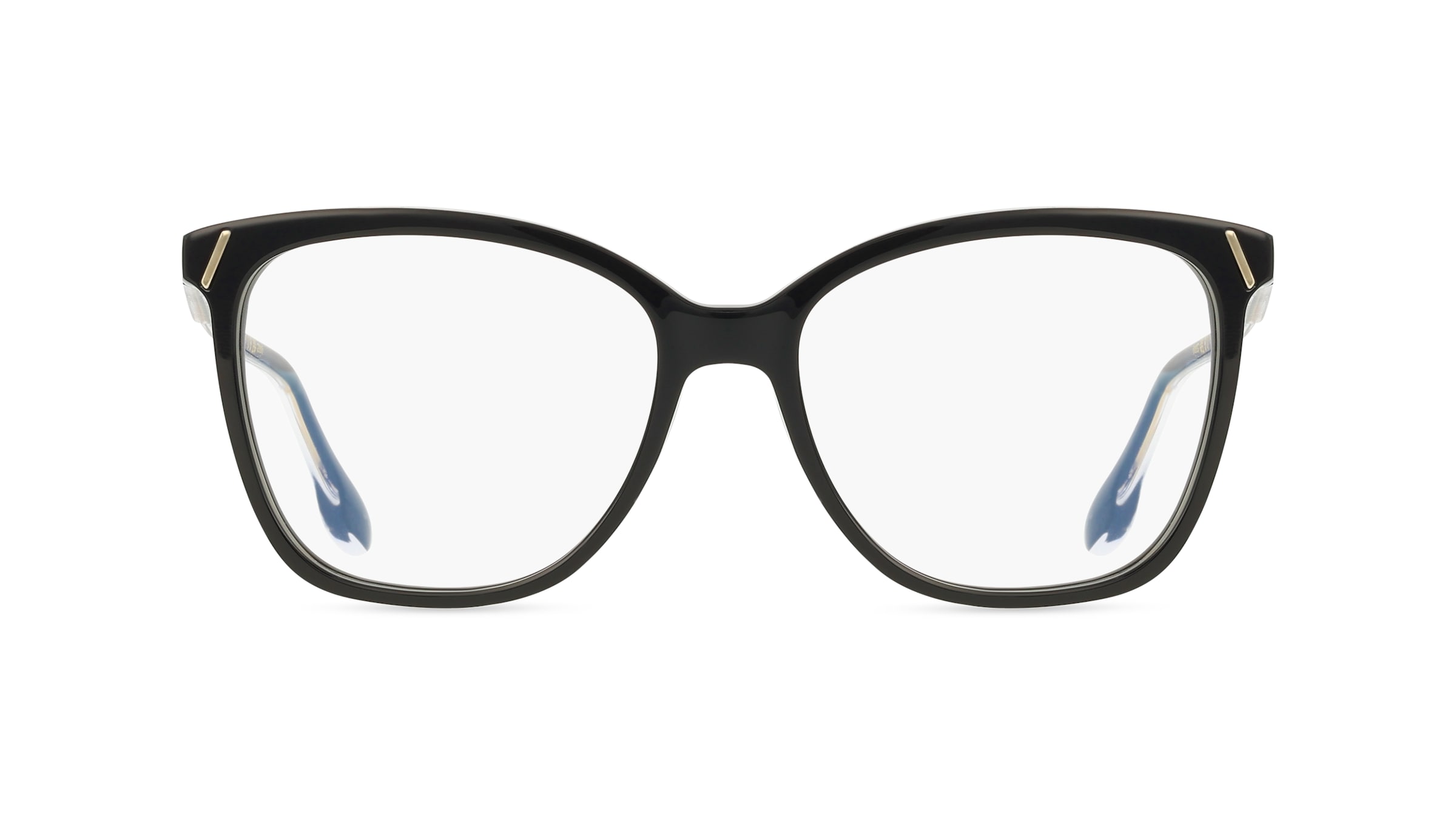 Victoria Beckham VB2641 Damen-Brille inkl. Gläser Vollrand Eckig Acetat-Gestell 55mm/16mm/140mm, schwarz