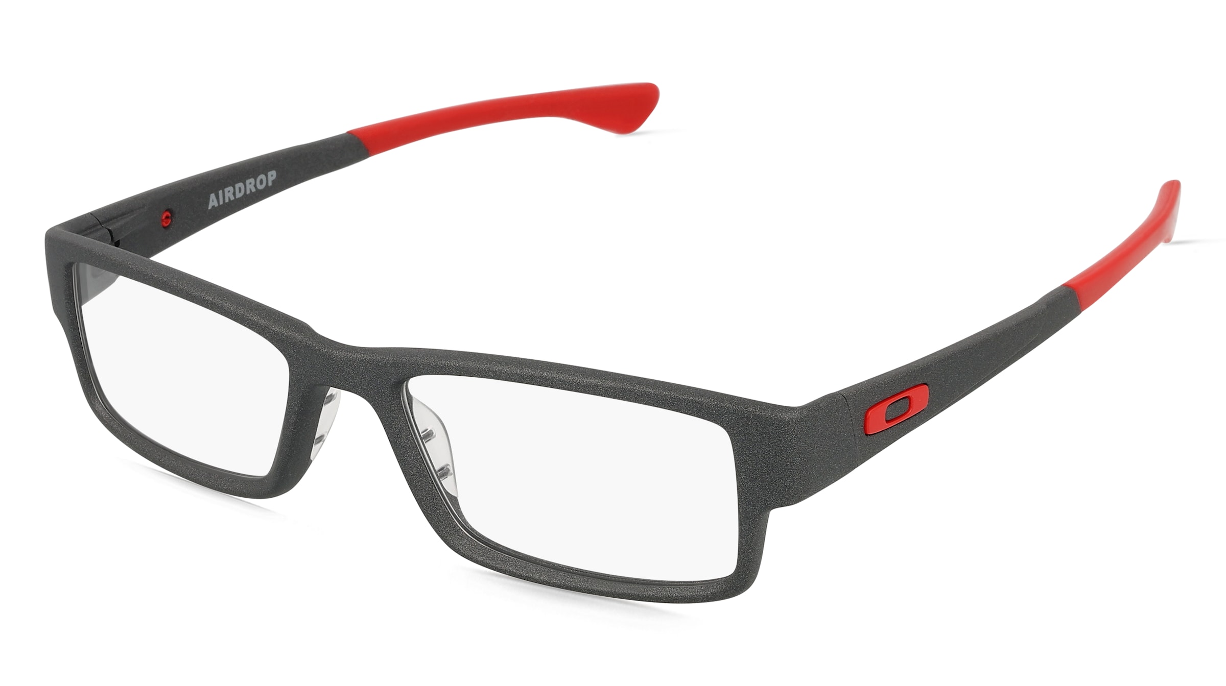 Oakley OX8046 Herren-Brille inkl. Gläser Vollrand Rechteckig Kunststoff-Gestell 55mm/18mm/143mm, grau