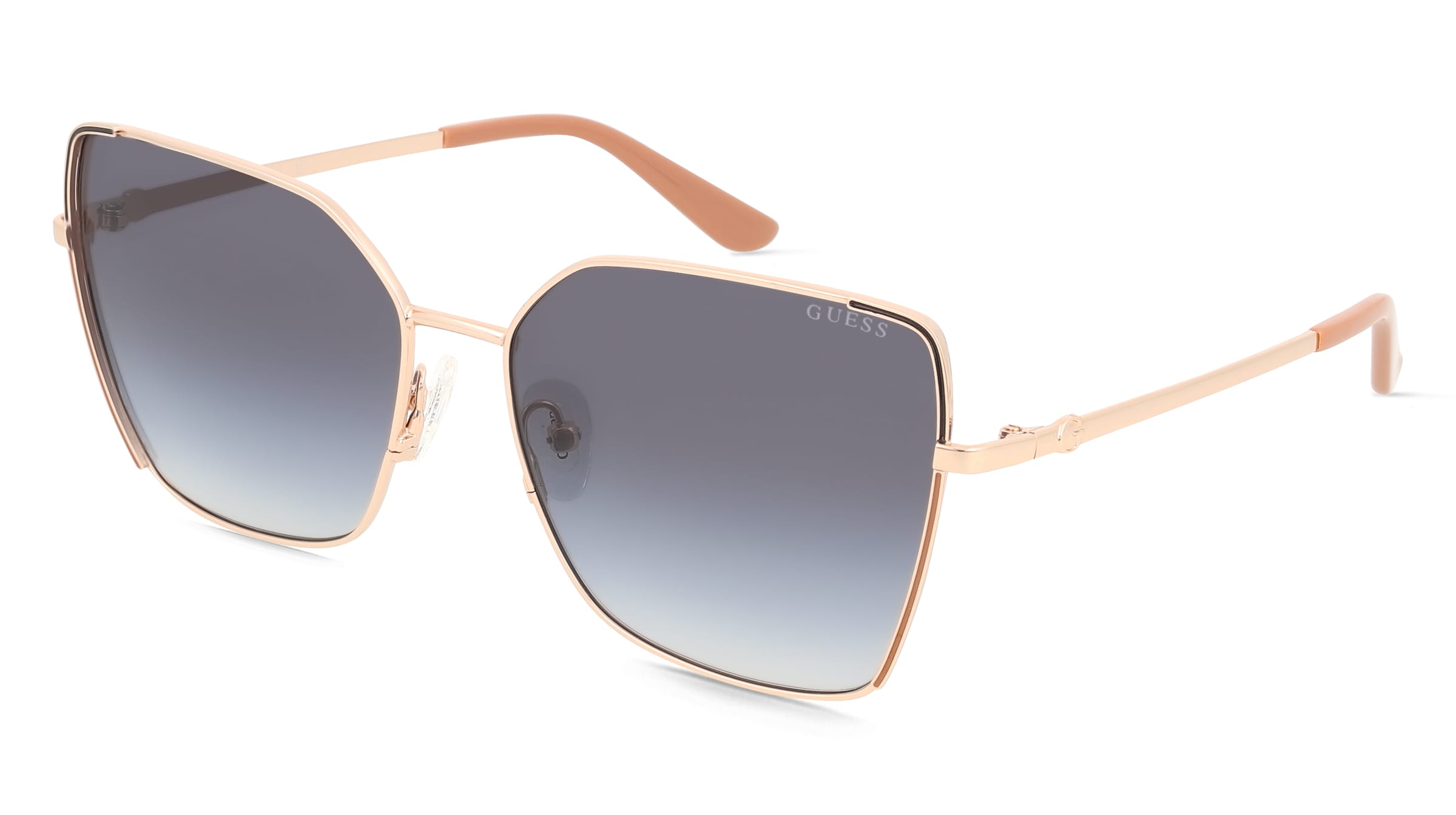 Guess GU00192 Damen-Sonnenbrille Vollrand Butterfly Metall-Gestell, Gold