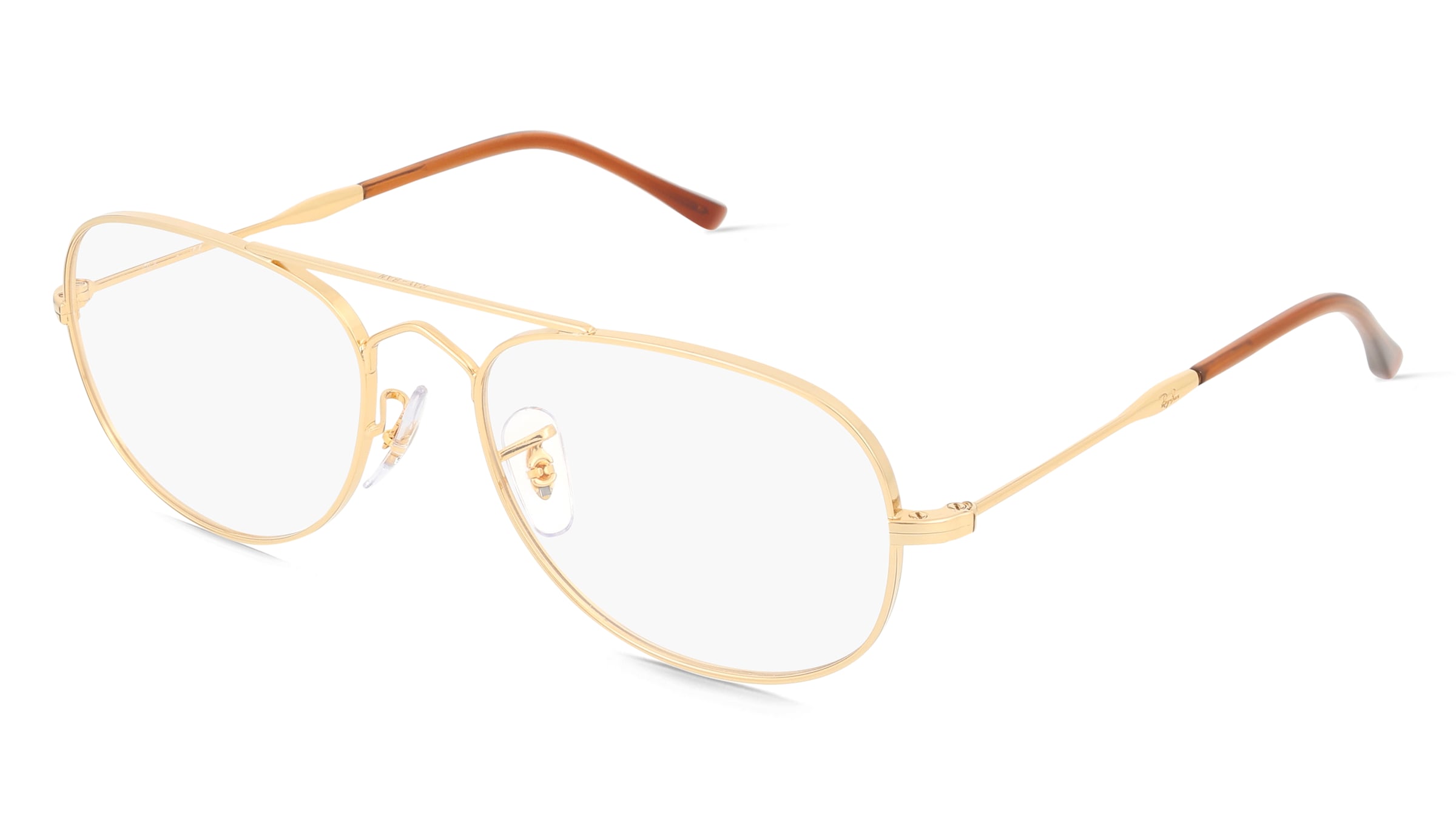 Ray-Ban VISTA RX3735V BAIN BRIDGE Unisex-Brille inkl. Gläser Vollrand Pilot Metall-Gestell 55/17/140, Gold