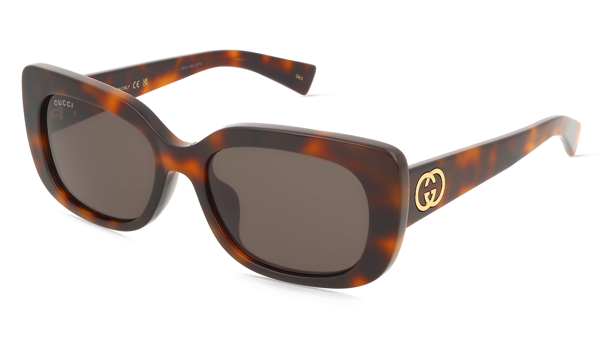 Gucci GG1979SK Damen-Sonnenbrille Vollrand Eckig Acetat-Gestell, Havanna