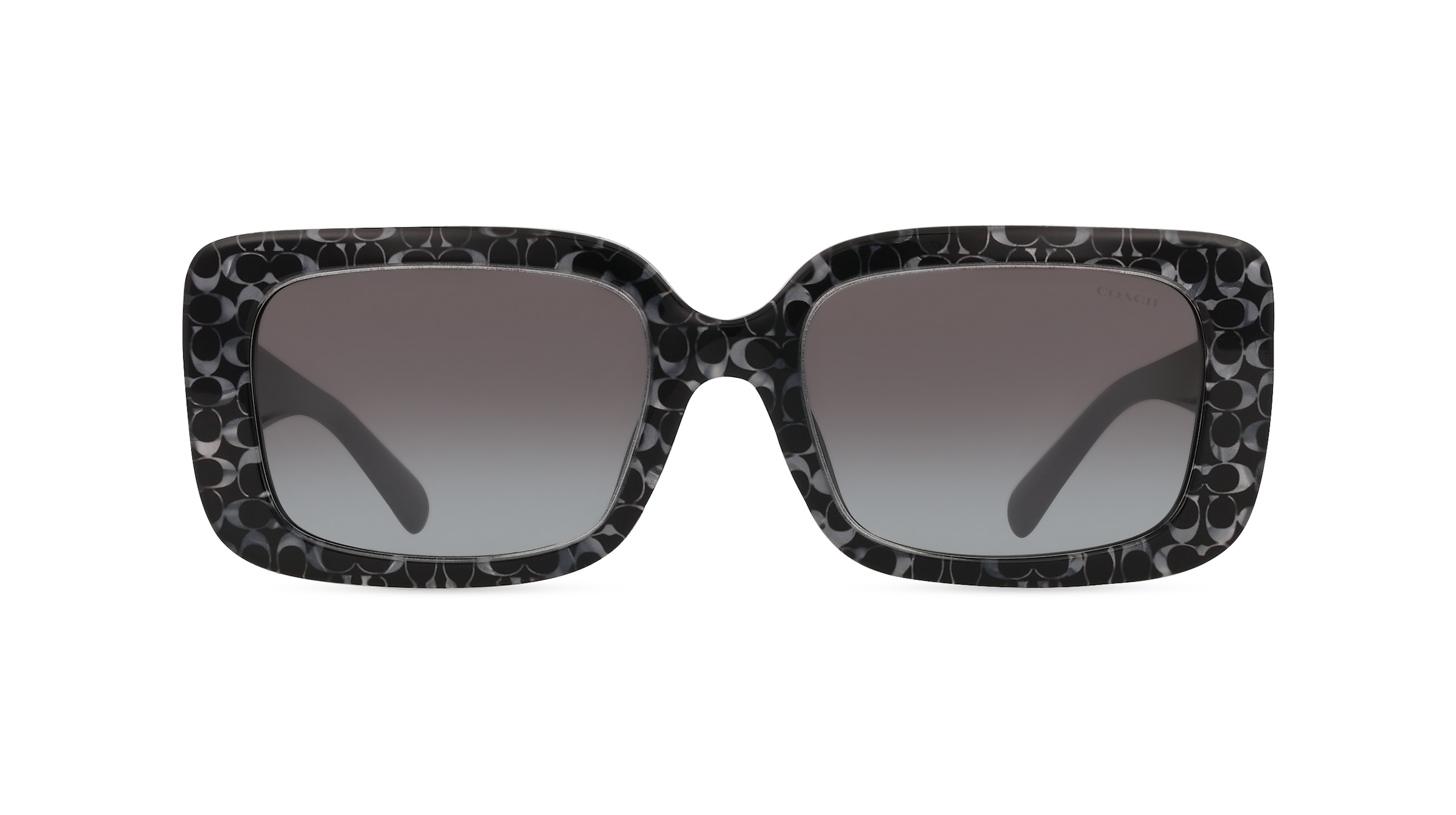 Coach HC8380U Damen-Sonnenbrille Vollrand Eckig Acetat-Gestell, grau