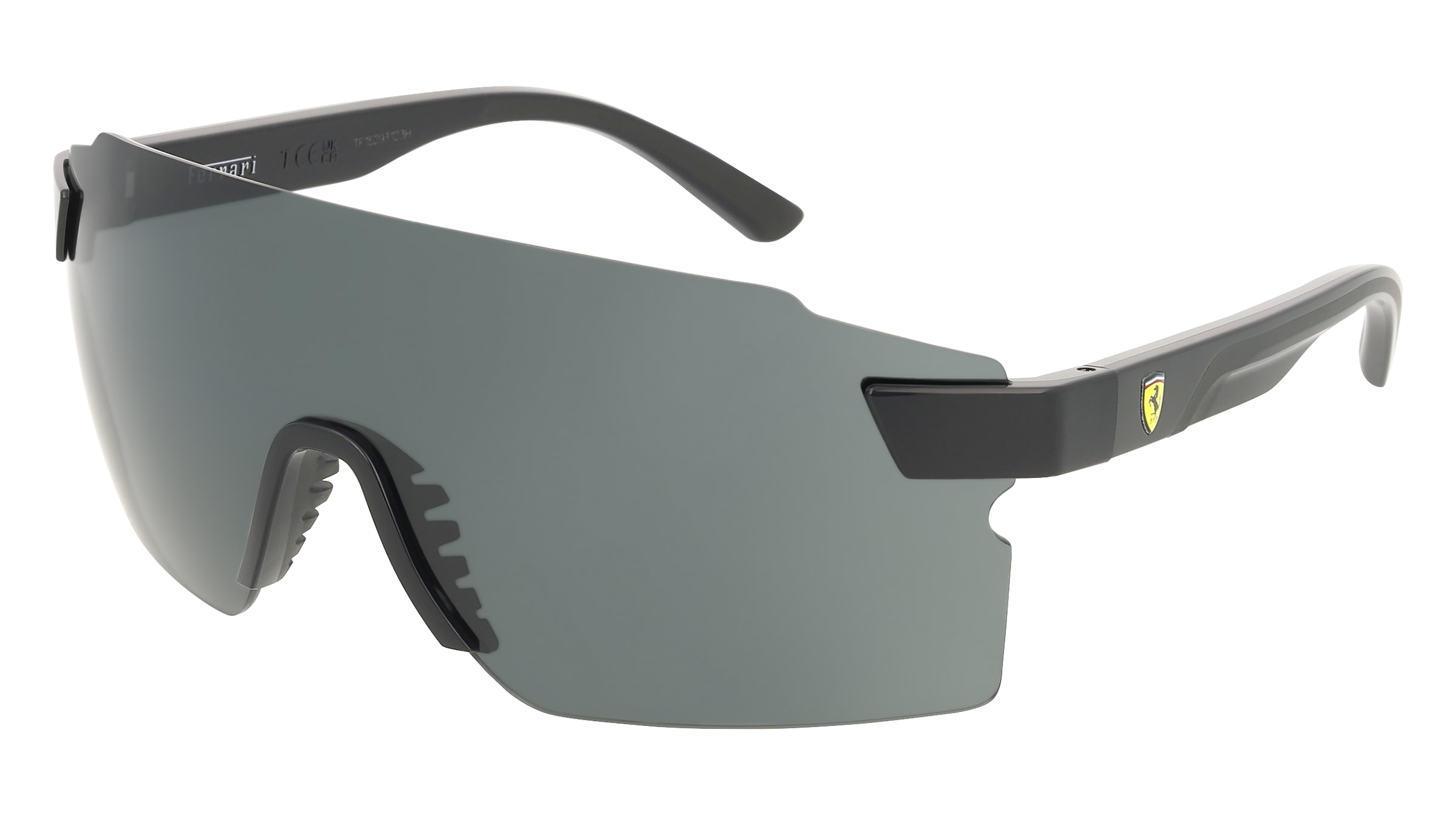 Scuderia Ferrari 0FZ6024U Herren-Sonnenbrille Randlos Eckig Kunststoff-Gestell, Schwarz