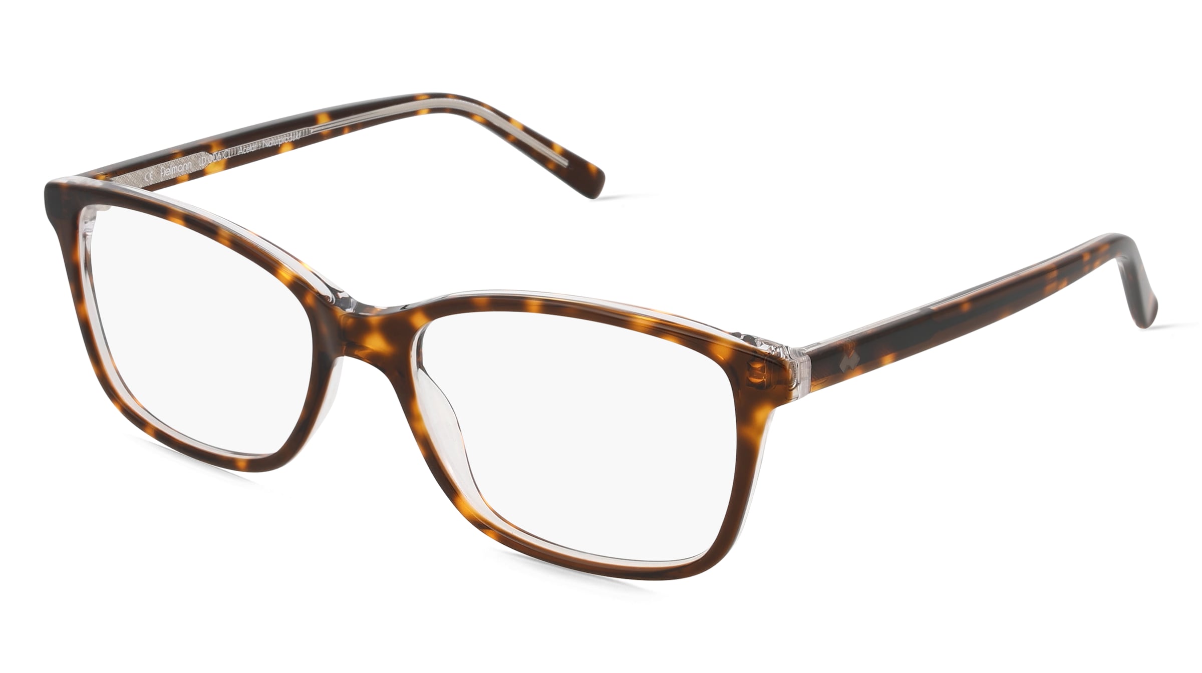 Fielmann LD 006 CL Damen-Brille inkl. Gläser Vollrand Quadratisch Acetat-Gestell 52/16/135, Havanna