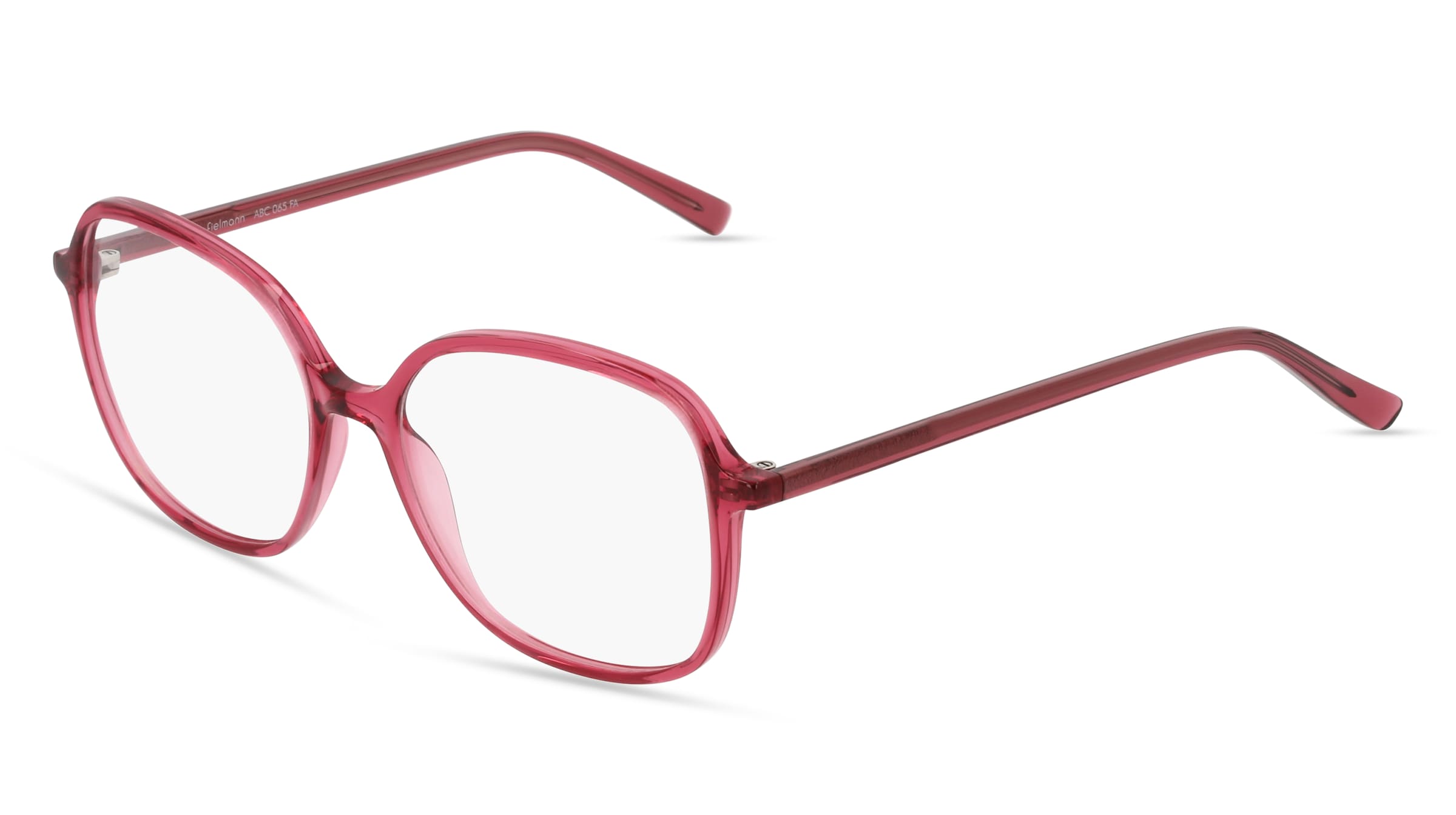 Fielmann ABC 065 FA Damen-Brille inkl. Gläser Vollrand Quadratisch Acetat-Gestell 53/16/135, Rot