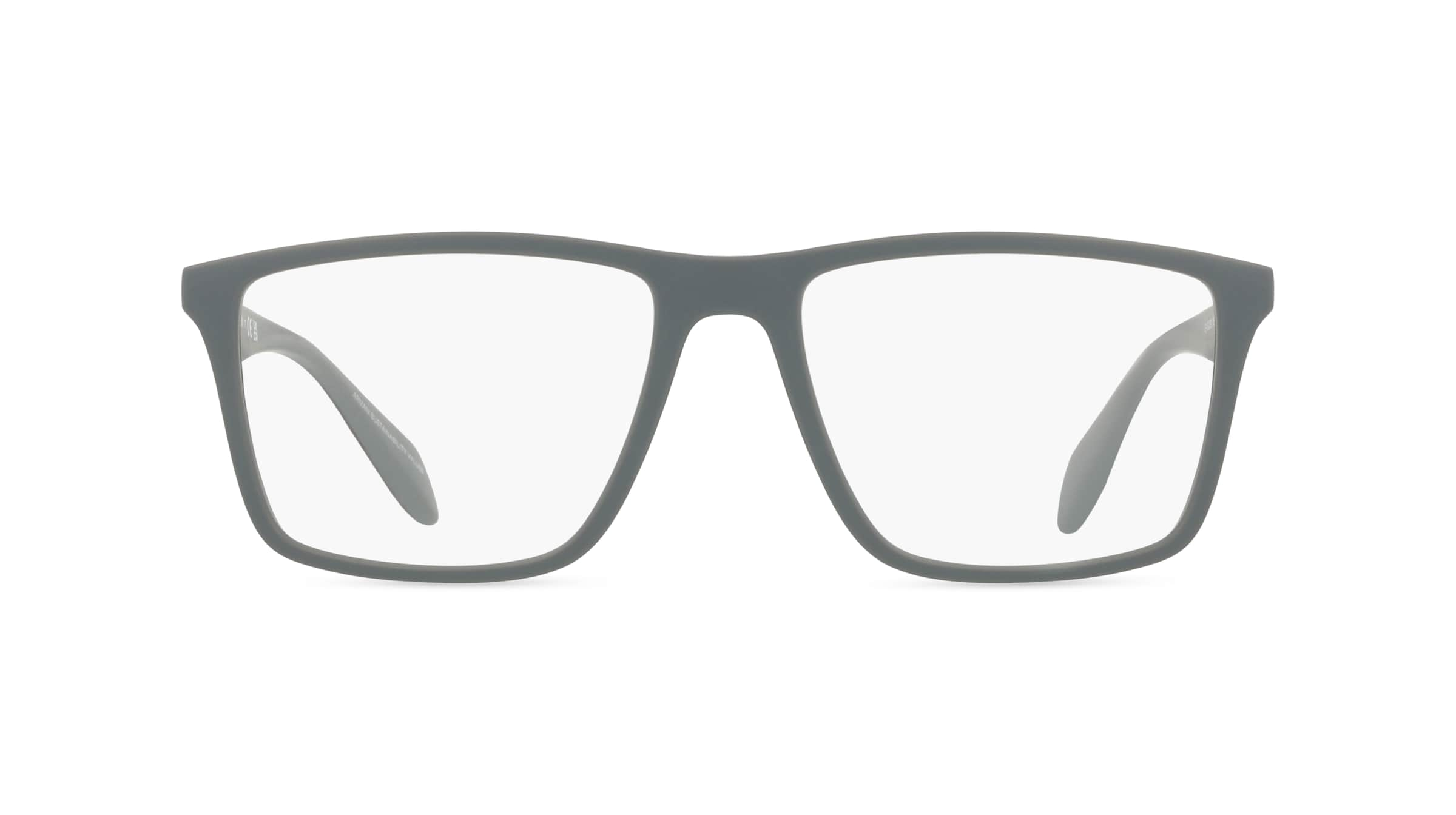 Emporio Armani EA3230 Herren-Brille inkl. Gläser Vollrand Eckig Kunststoff-Gestell 55mm/17mm/145mm, grau