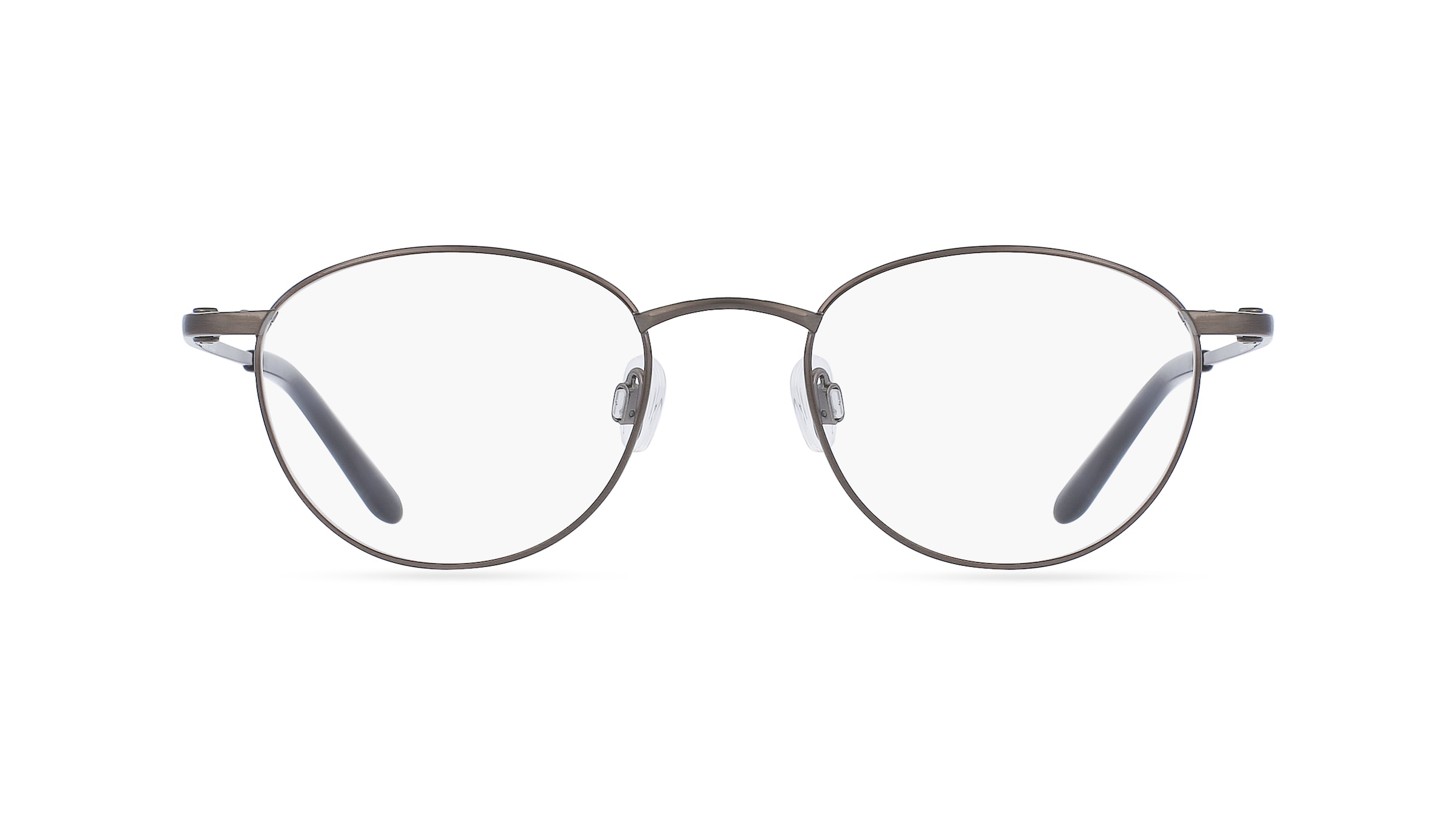 Fielmann GS 001 CL Unisex-Brille inkl. Gläser Vollrand Panto Metall-Gestell 46mm/20mm/140mm, braun