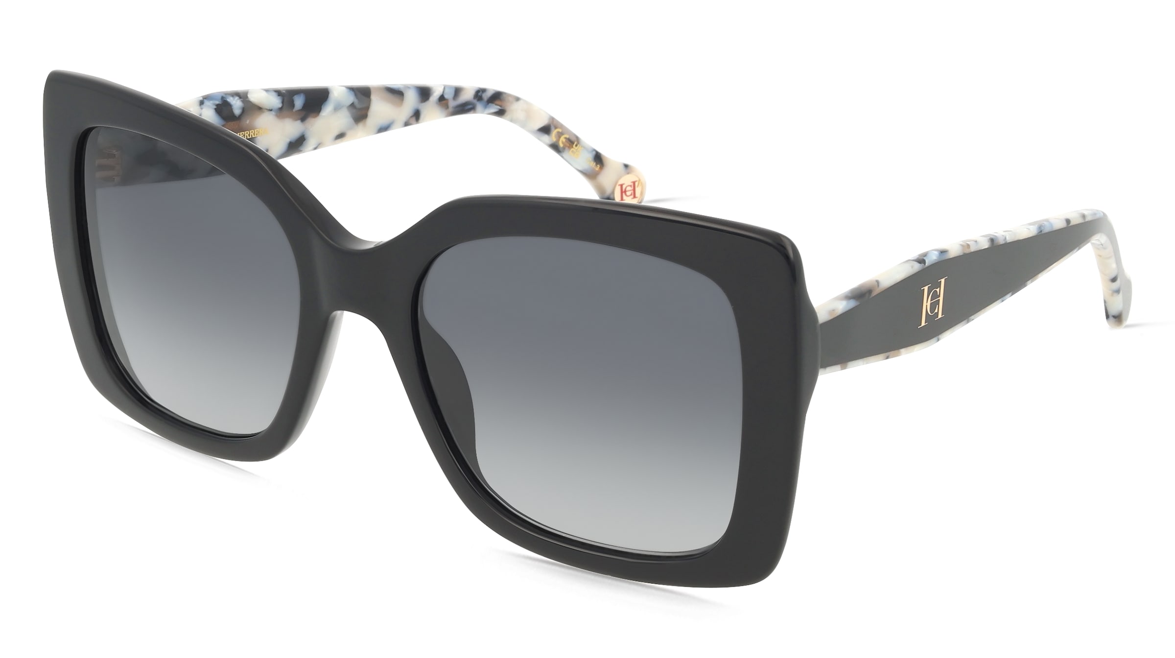 Carolina Herrera 207643 Damen-Sonnenbrille Vollrand Quadratisch Acetat-Gestell, Schwarz