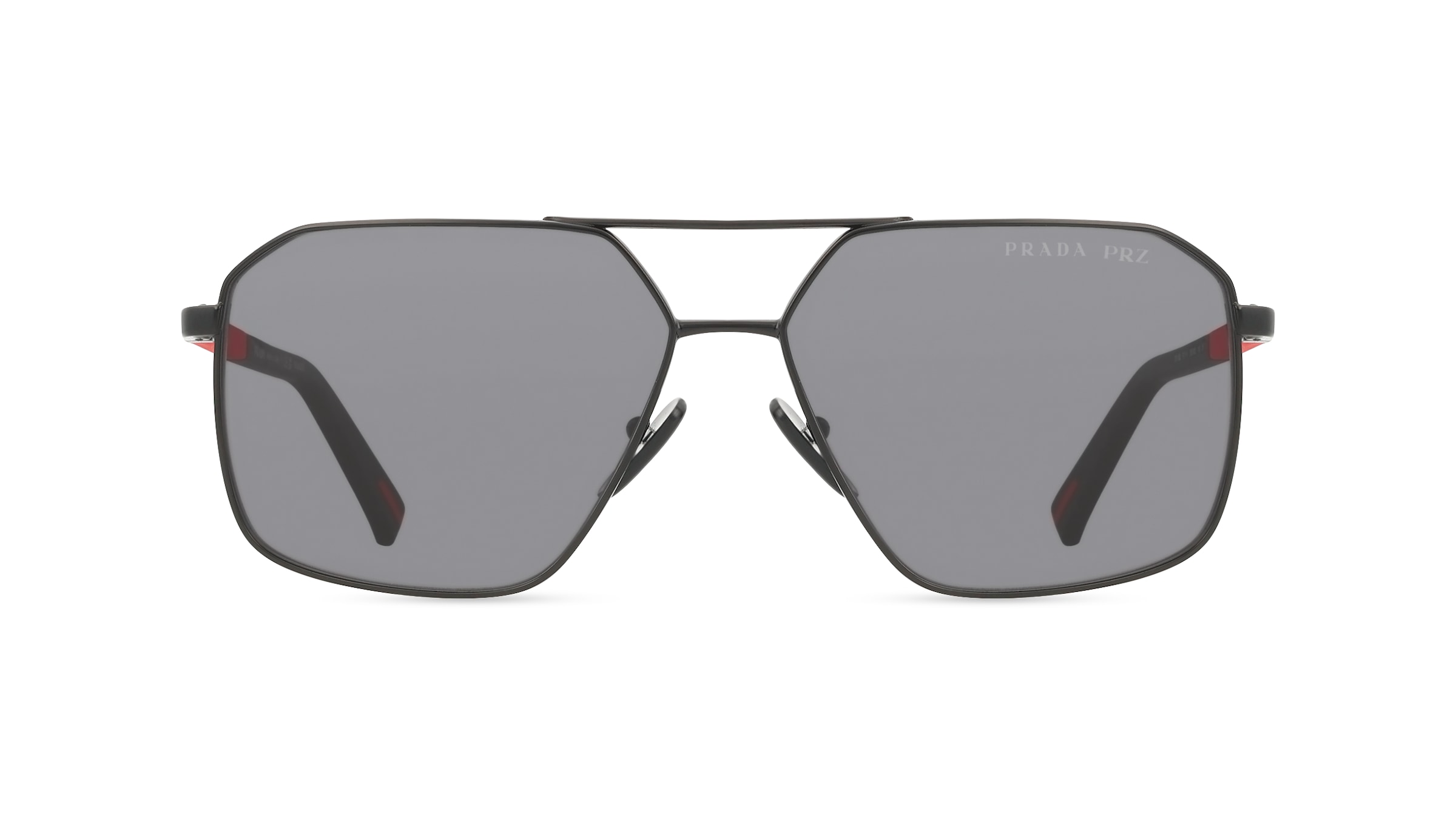 Prada Linea Rossa PSA50S Herren-Sonnenbrille Vollrand Eckig Metall-Gestell, Schwarz