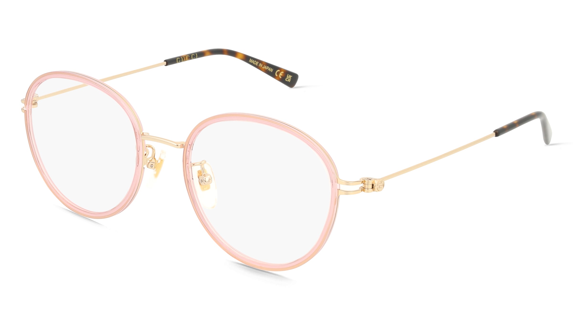 Gucci GG1851OA Unisex-Brille inkl. Gläser Vollrand Rund Kunststoff-Gestell 50/19/150, Pink