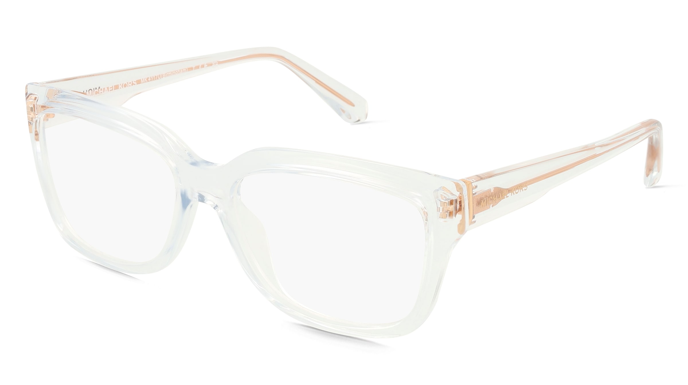 Michael Kors 0MK4117U BIRMINGHAM Damen-Brille inkl. Gläser Vollrand Quadratisch Kunststoff-Gestell 54/16/140, Weiß