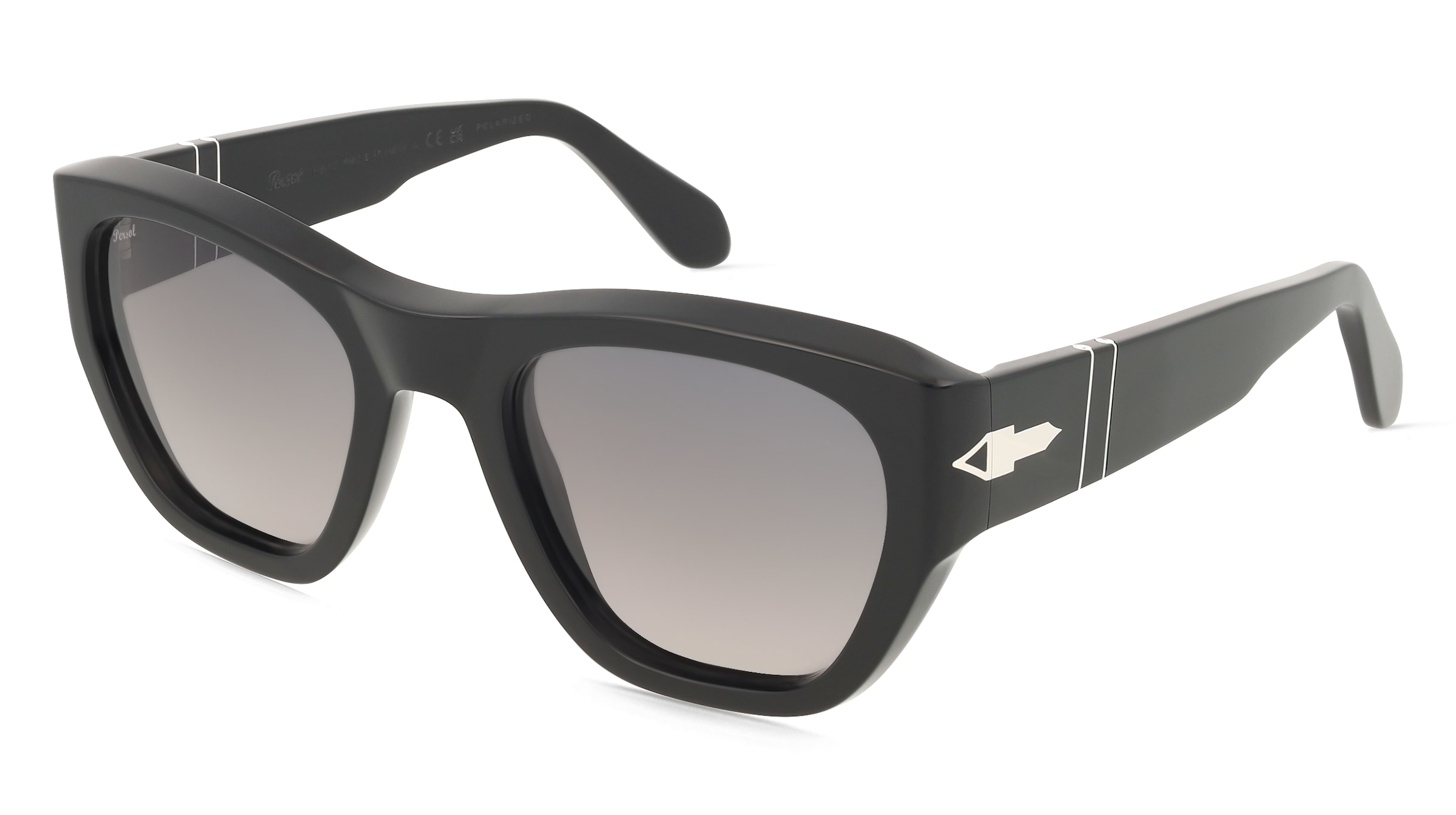 Persol PO0054S Unisex-Sonnenbrille Vollrand Quadratisch Acetat-Gestell, Schwarz