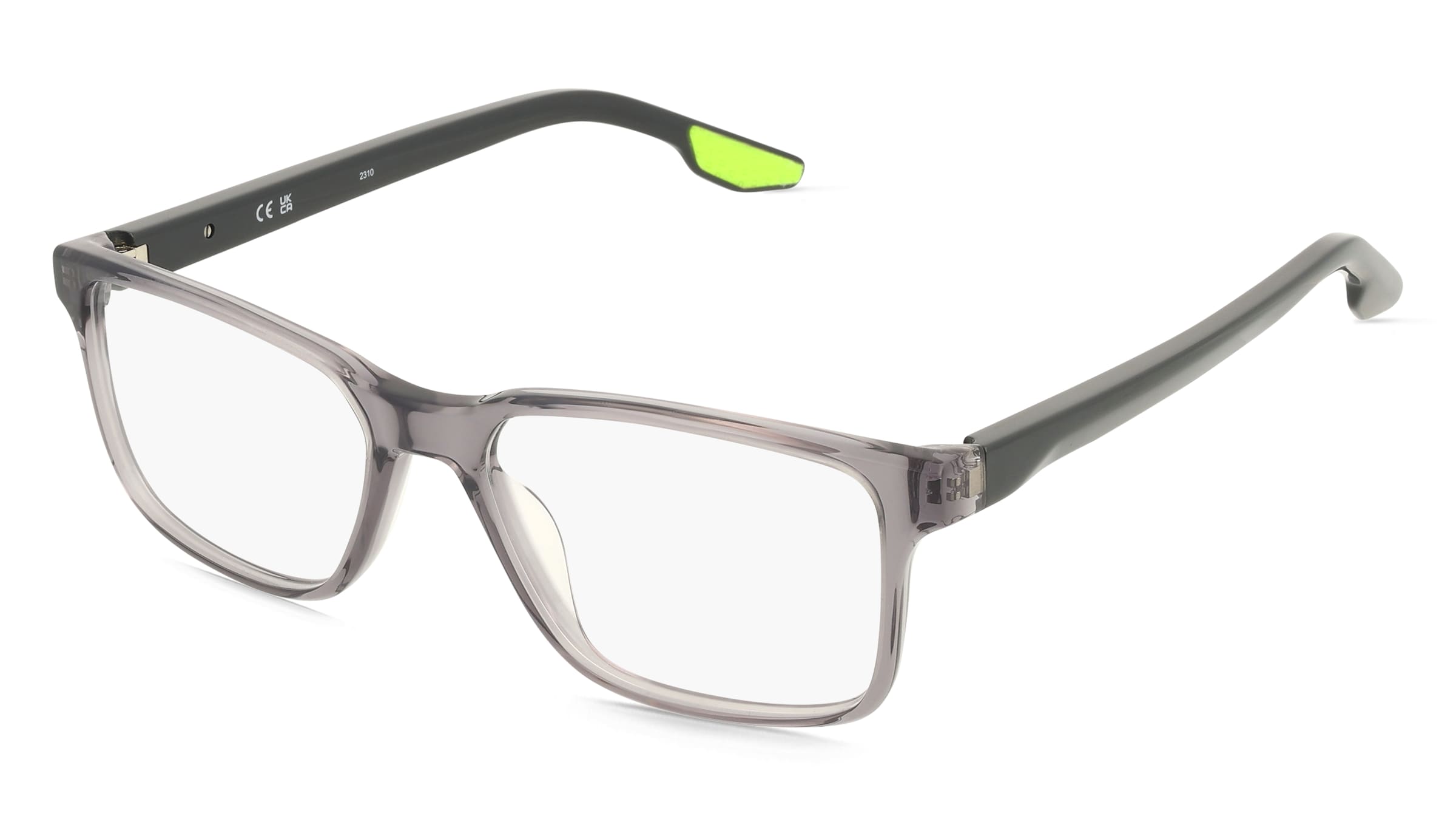 Nike 7160 Unisex-Brille inkl. Gläser Vollrand Quadratisch Kunststoff-Gestell 55/17/145, Transparent