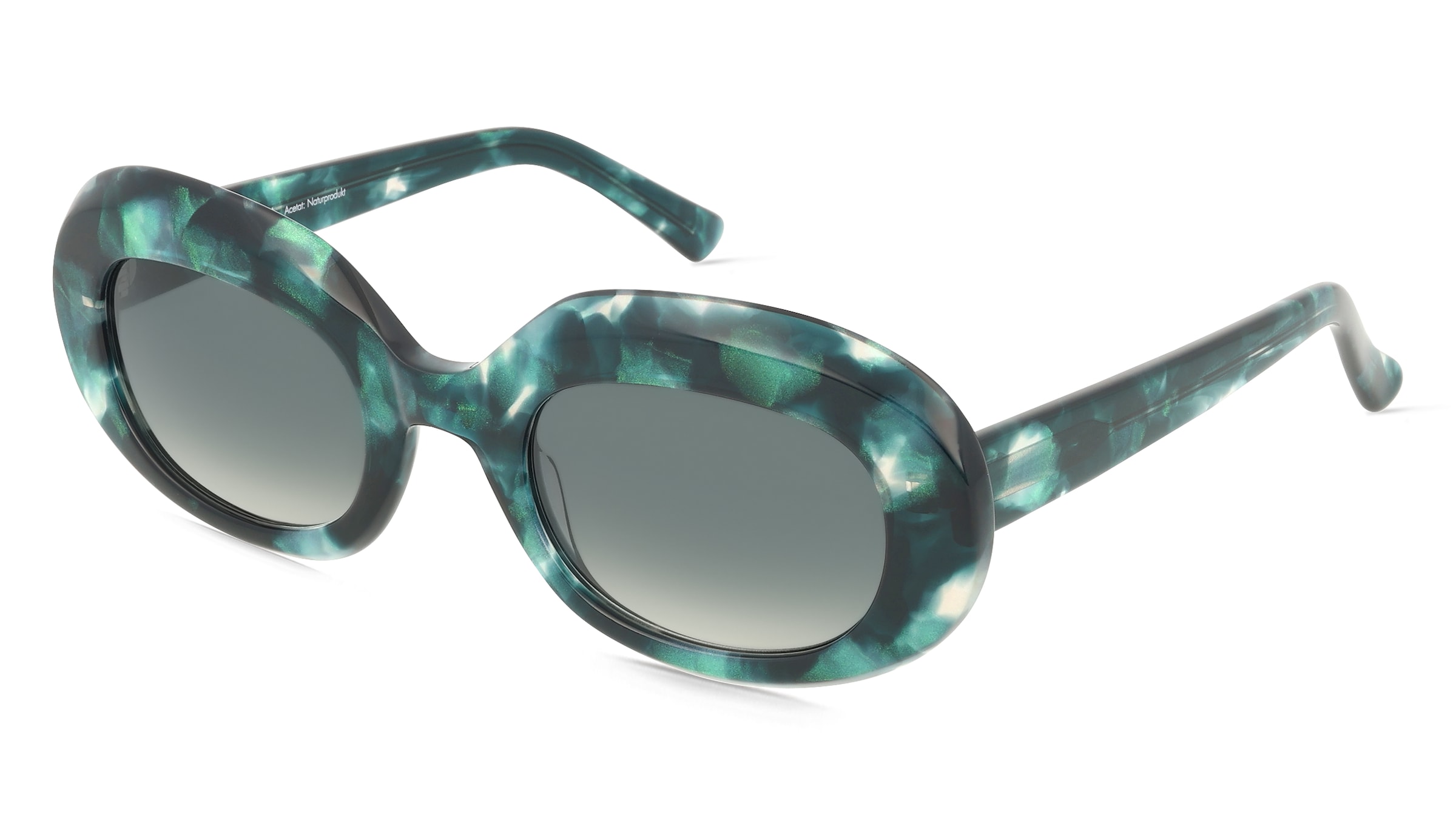 Fielmann MC 650 SUN FA LUCIA Damen-Sonnenbrille Vollrand Oval Acetat Extrudiert-Gestell, Grün