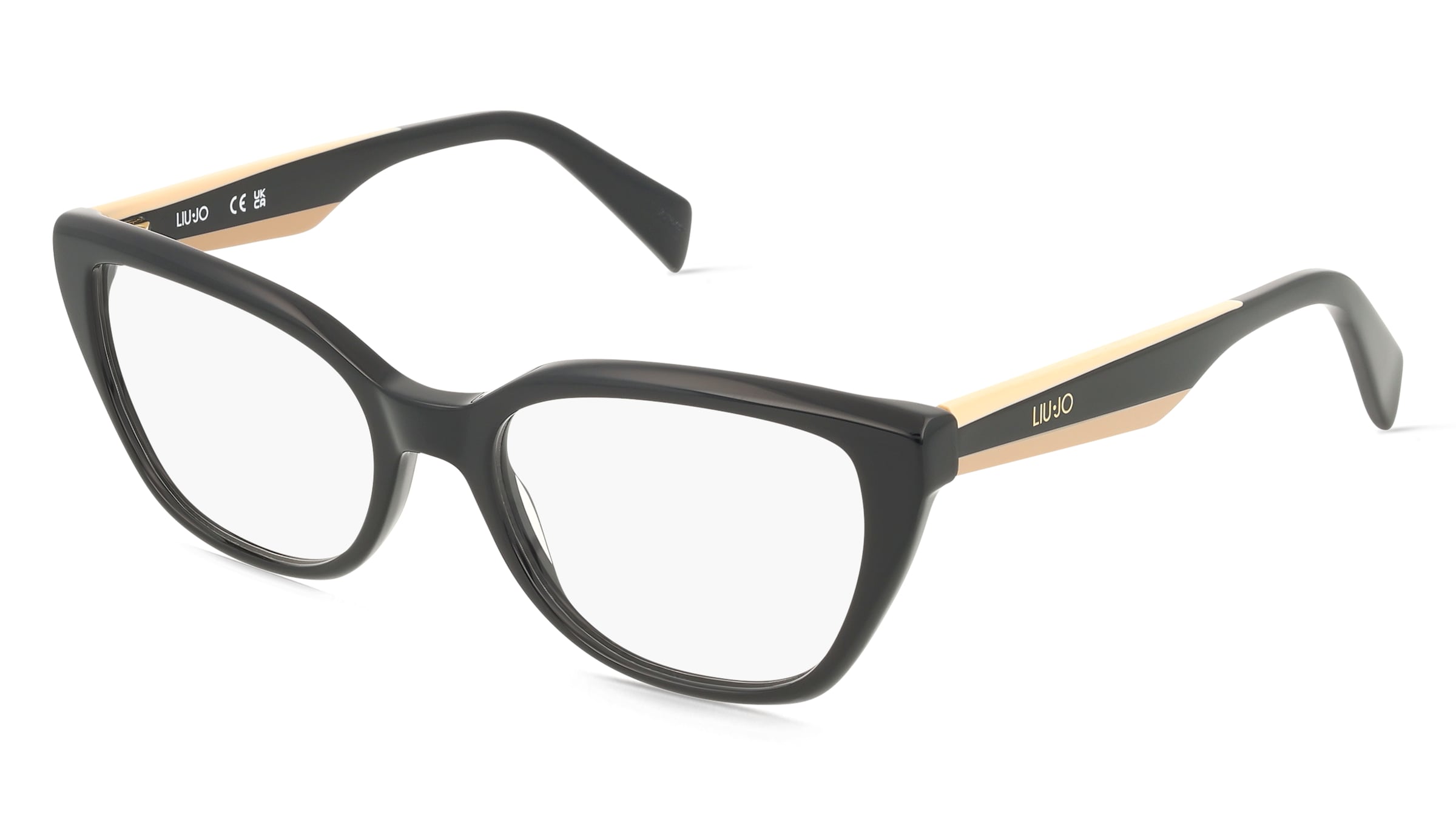 Liu Jo LJ2838 Damen-Brille inkl. Gläser Vollrand Cat Eye Acetat-Gestell 53/18/140, Schwarz