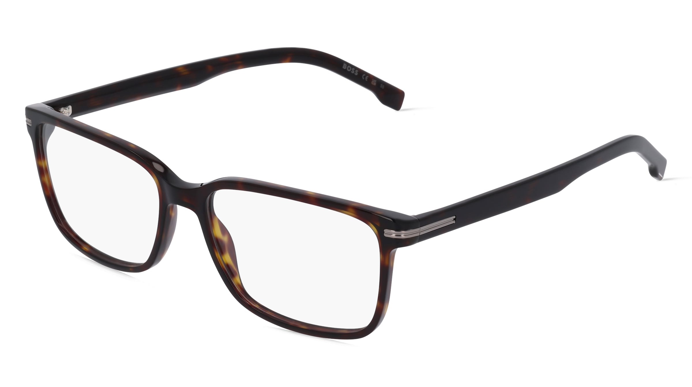 Boss 1511 Herren-Brille inkl. Gläser Vollrand Quadratisch Acetat-Gestell 57/16/145, Havanna