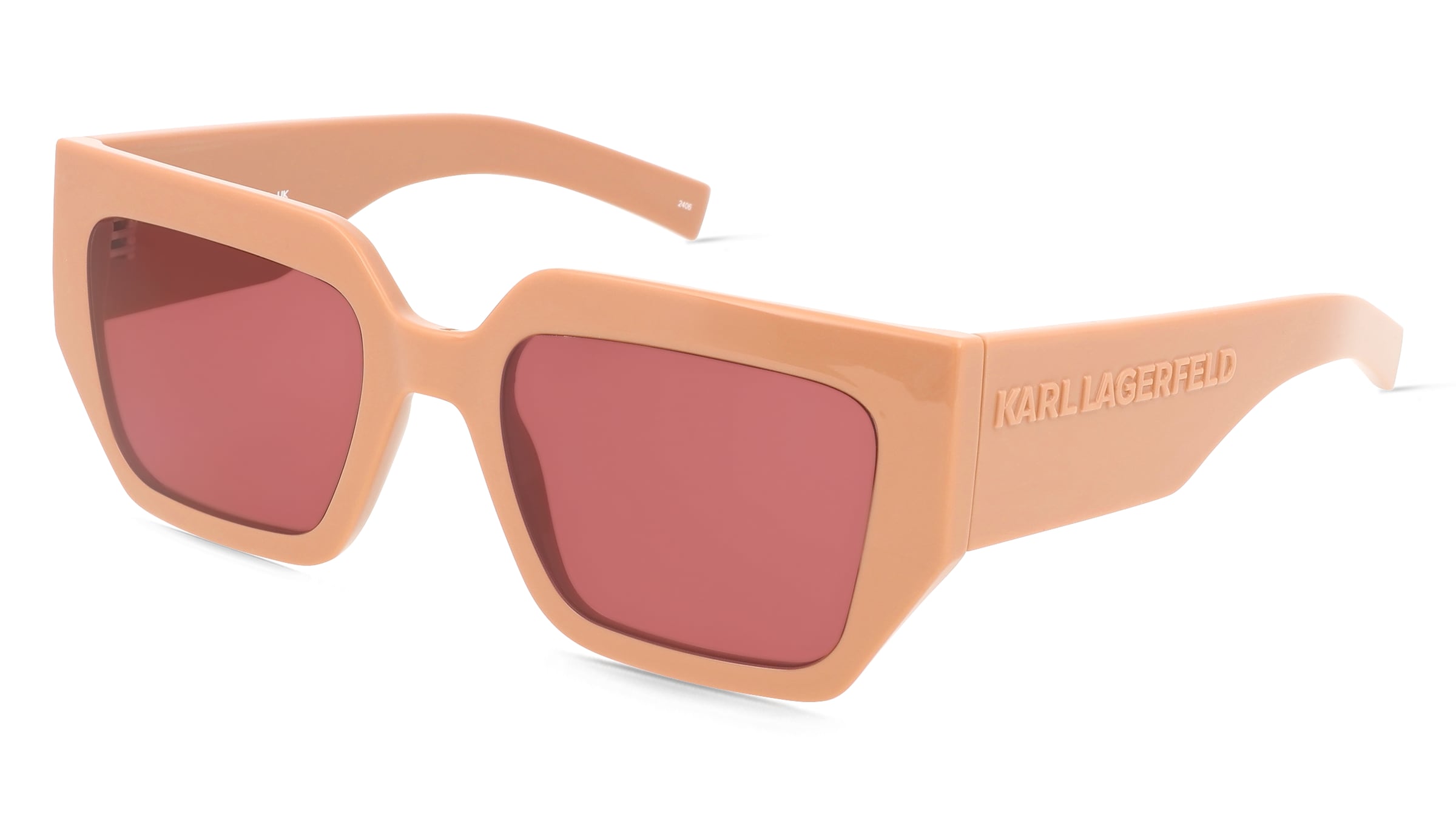 Karl Lagerfeld KL6166S Unisex-Sonnenbrille Vollrand Quadratisch Kunststoff-Gestell, Beige