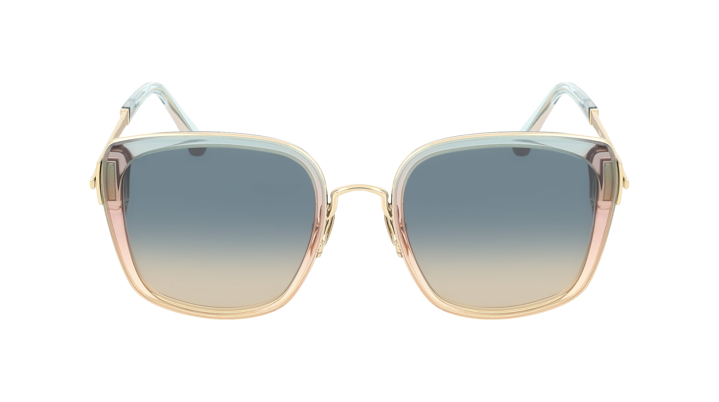 Sandro SA6065 Damen-Sonnenbrille Vollrand Quadratisch Metall-Gestell, blau