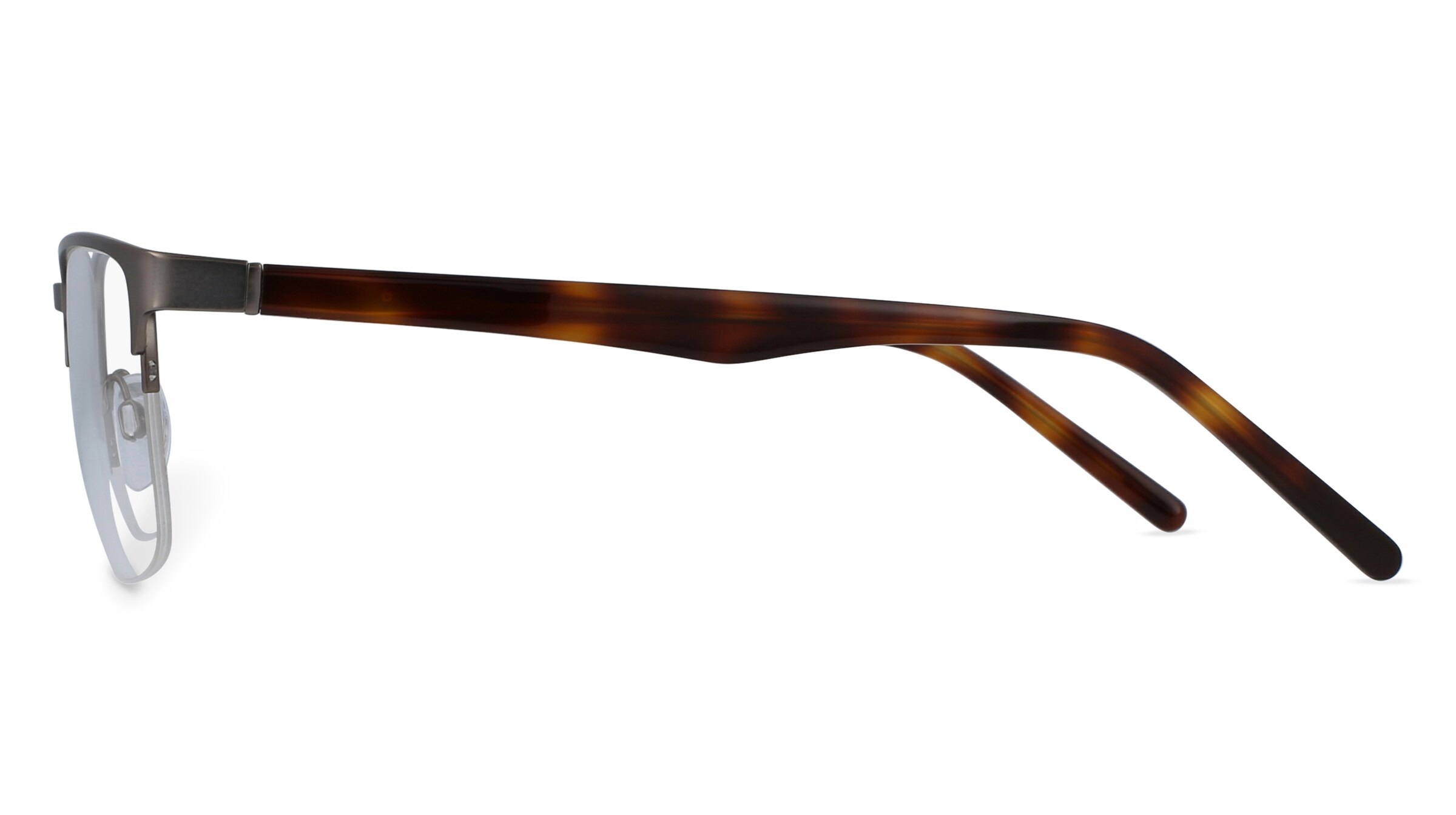 Thumbnail - Fielmann DDJ 008 FLEX CL Herren-Brille inkl. Gläser Halbrand Quadratisch Edelstahl-Gestell 54/17/140, grau