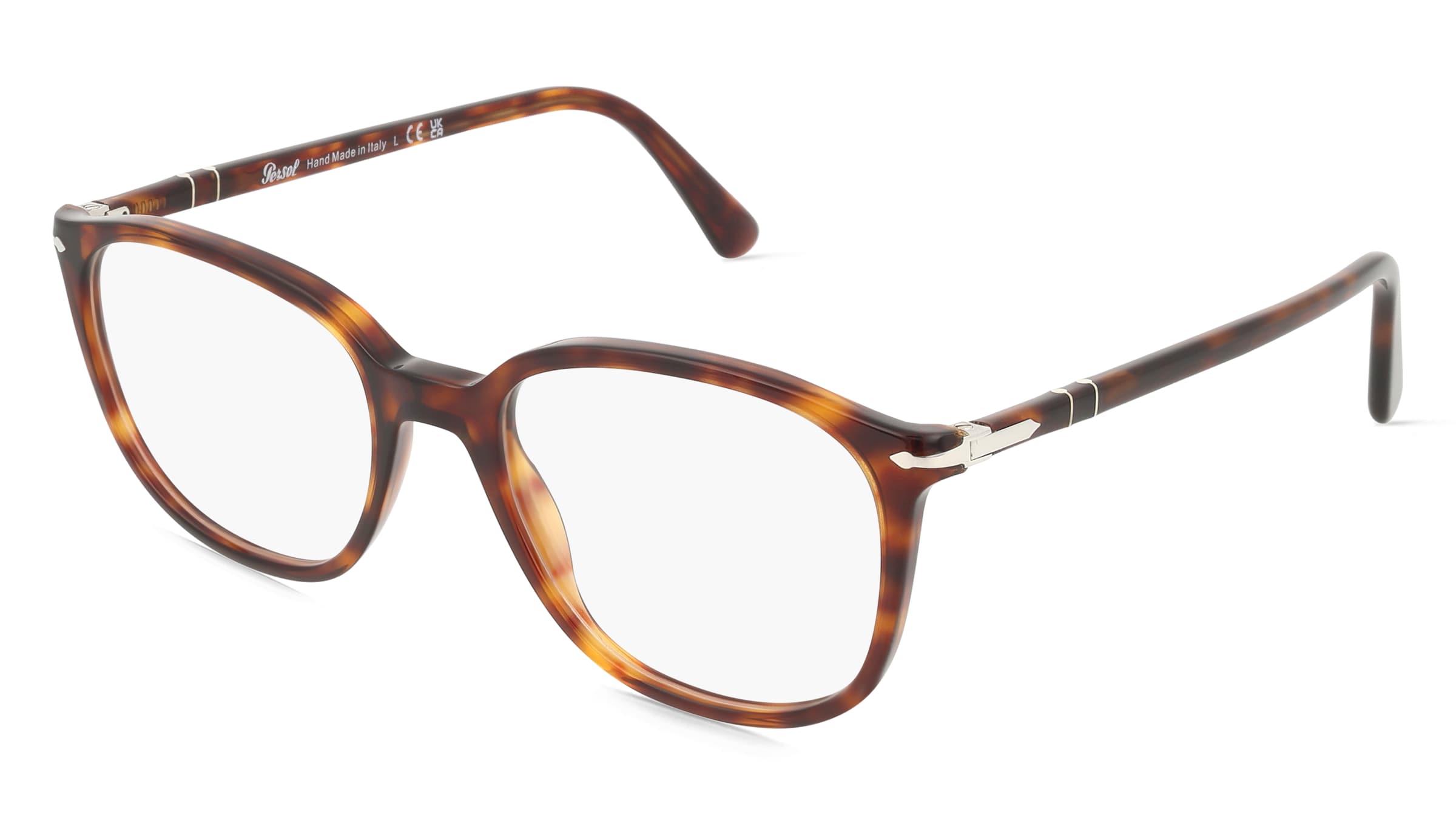 Persol 0PO3317V Unisex-Brille inkl. Gläser Vollrand Quadratisch Acetat-Gestell 53/19/145, Havanna