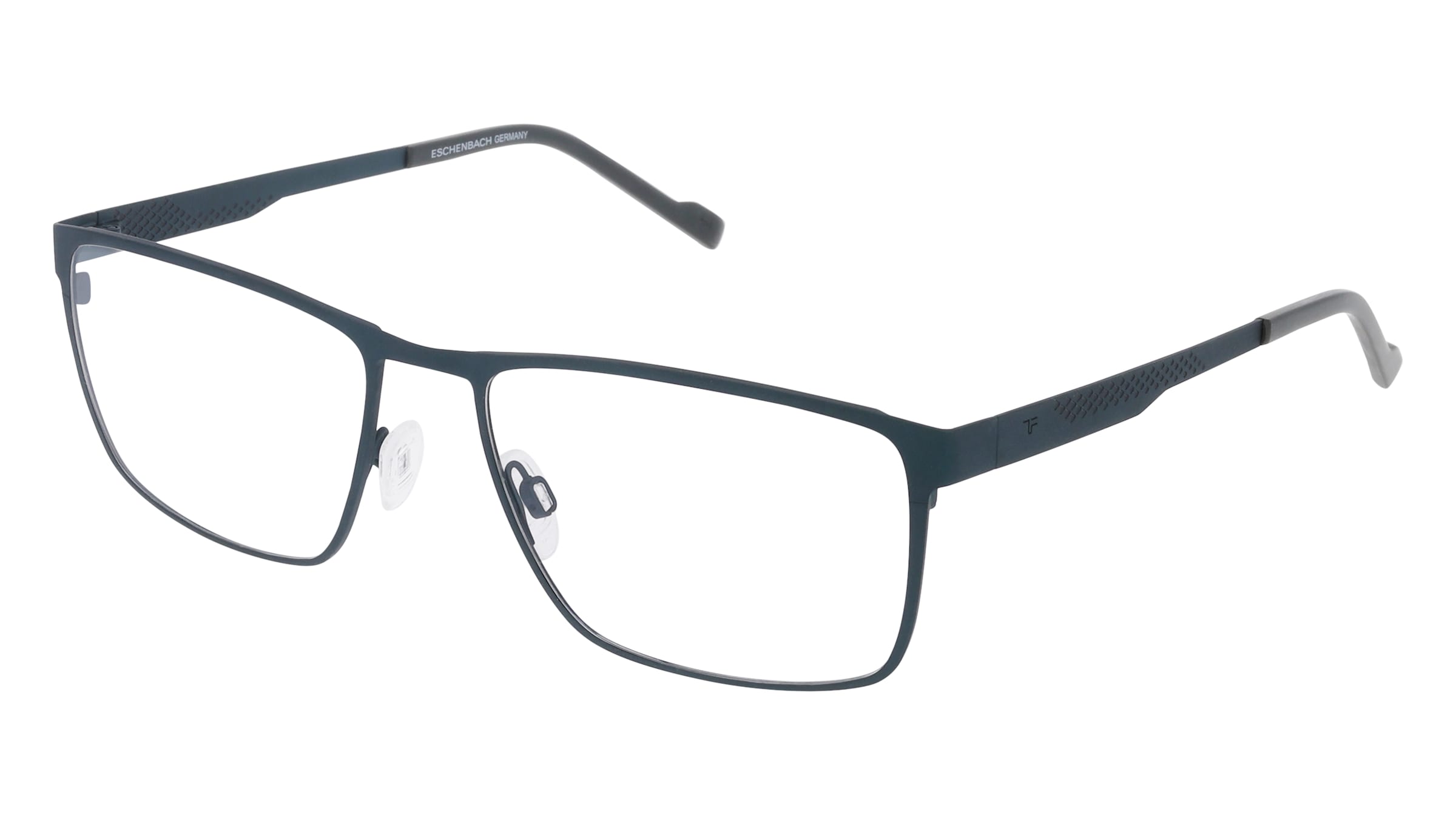 Titanflex 820971 Herren-Brille inkl. Gläser Vollrand Eckig Titan-Gestell 56mm/17mm/140mm, grün