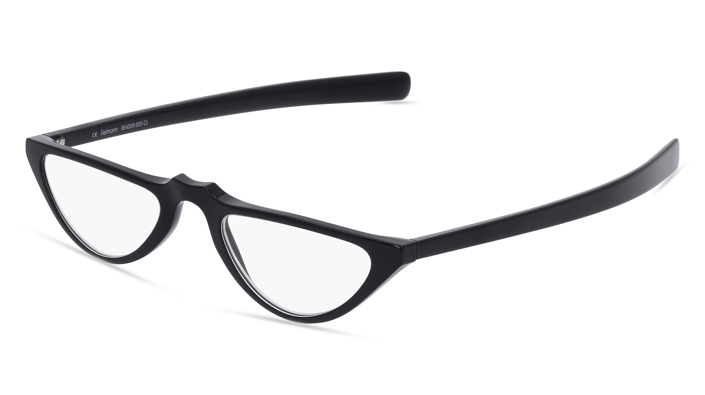 Fielmann READER 005 CL Unisex-Fertiglesebrille Vollrand Quadratisch Kunststoff-Gestell, Schwarz