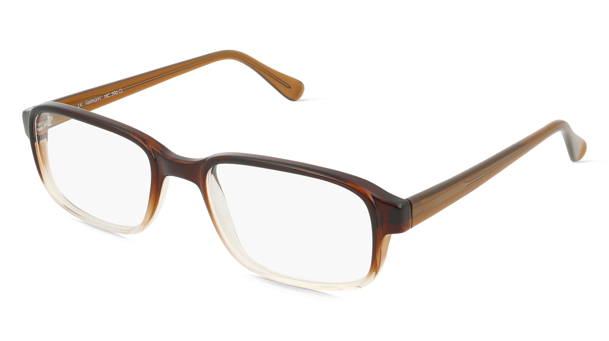 Fielmann MC 596 CL Herren-Brille inkl. Gläser Vollrand Eckig Propionat-Gestell 52mm/19mm/140mm, braun