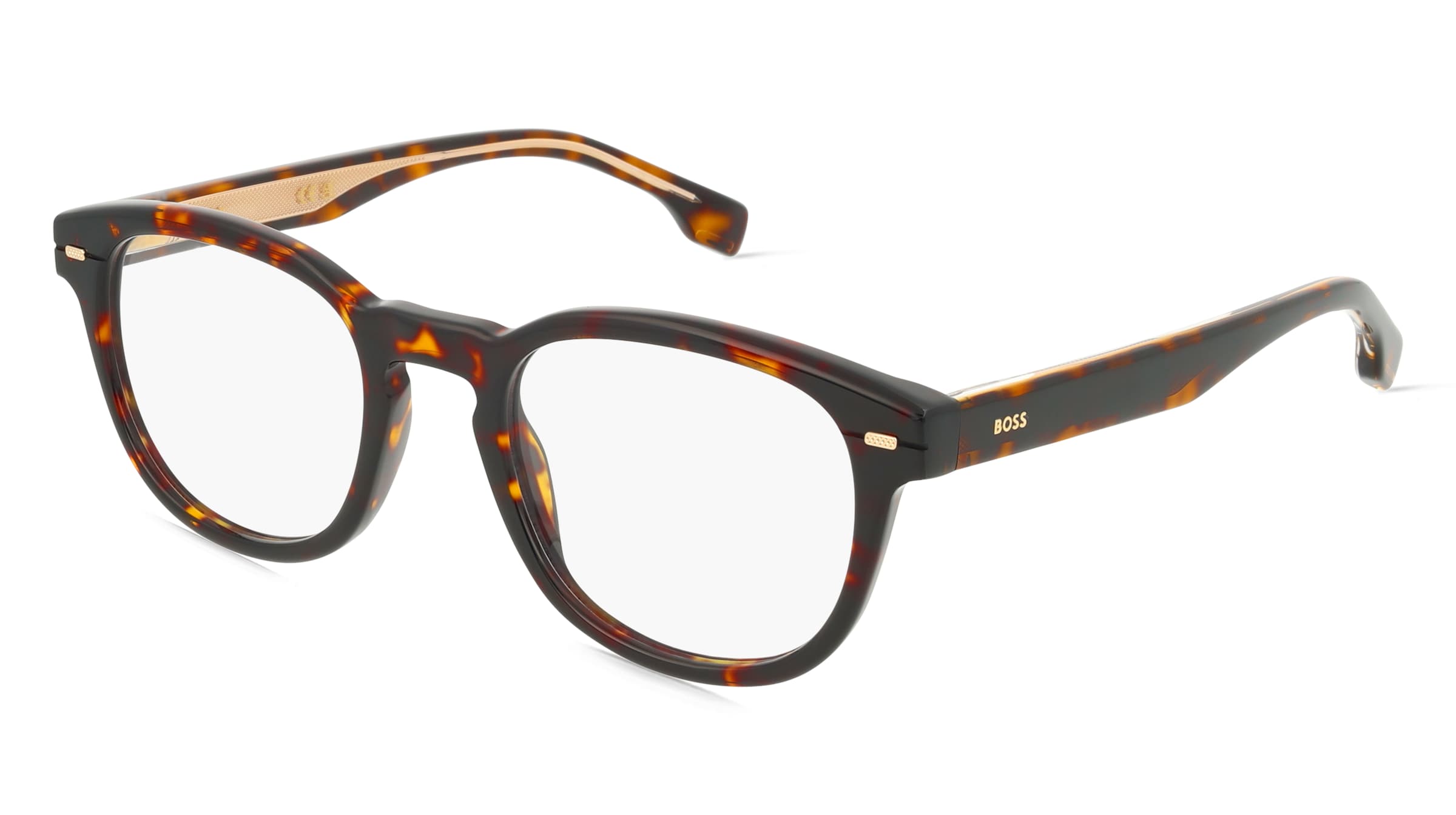 Boss 1384 Herren-Brille inkl. Gläser Vollrand Quadratisch Acetat-Gestell 49/21/145, Havanna