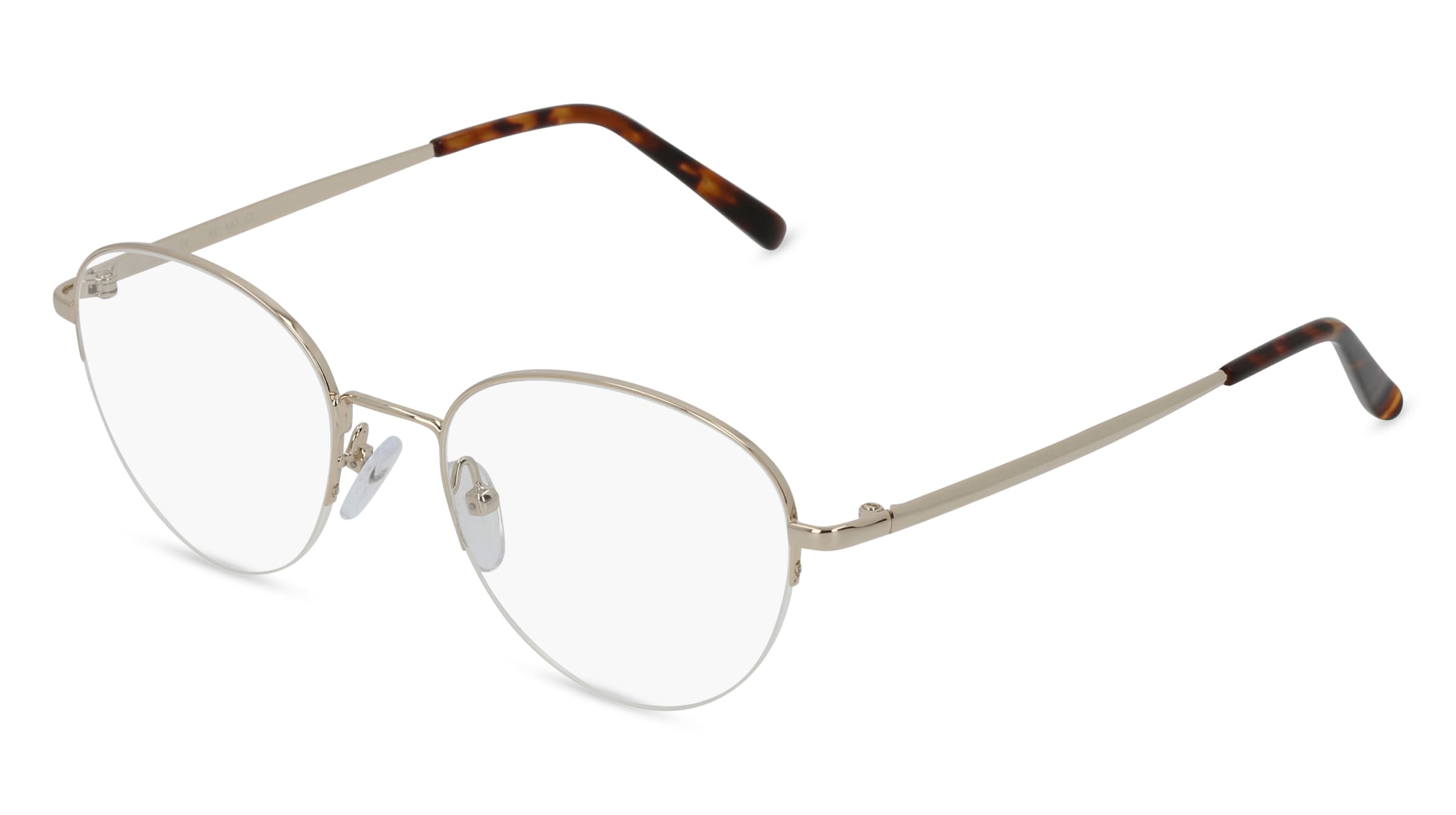 Fielmann BD 461 CL Damen-Brille inkl. Gläser Halbrand Oval Edelstahl-Gestell 50/18/135, Gold