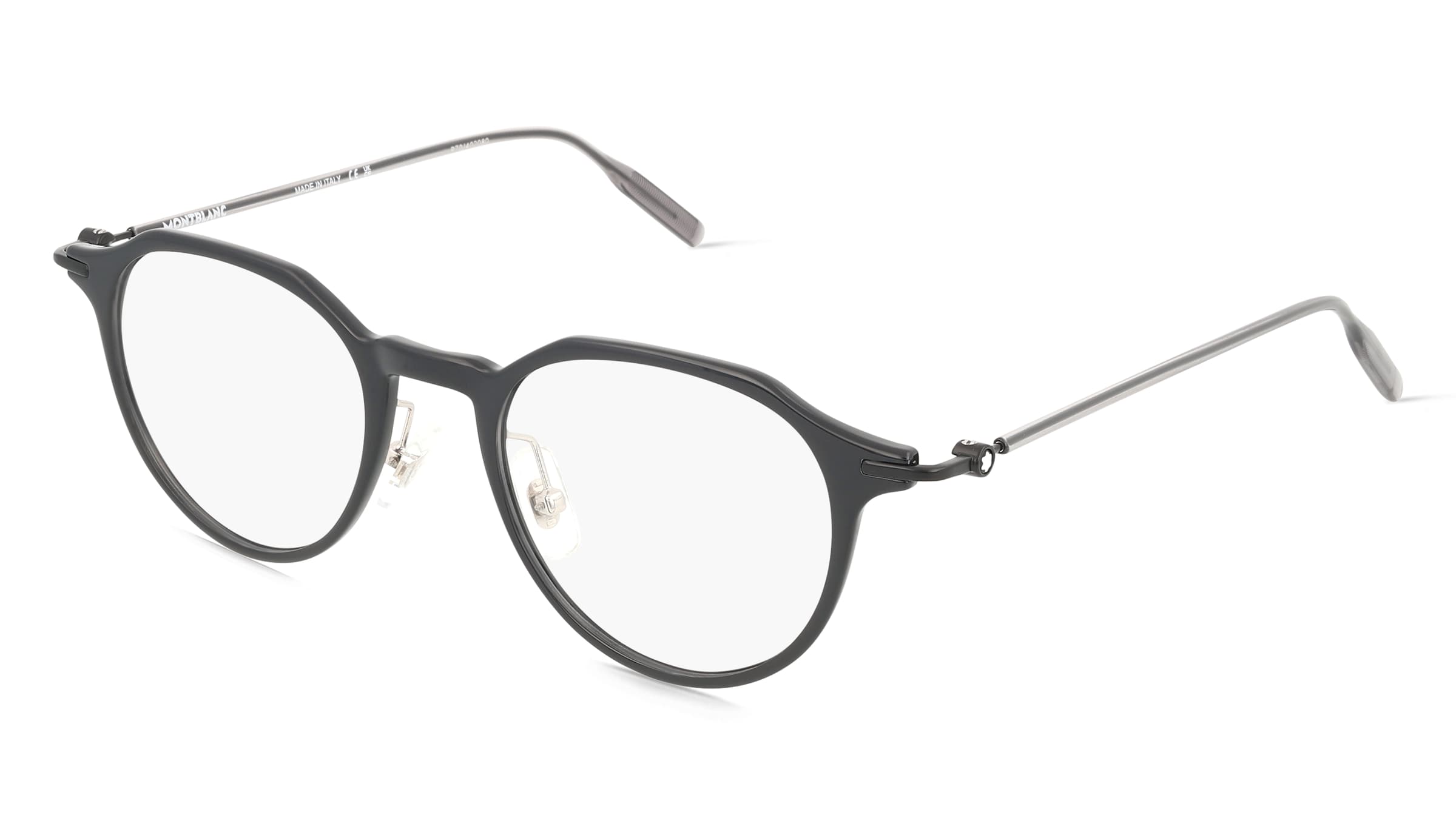Montblanc MB0355O Herren-Brille inkl. Gläser Vollrand Panto Kunststoff-Gestell 49/20/145, Schwarz