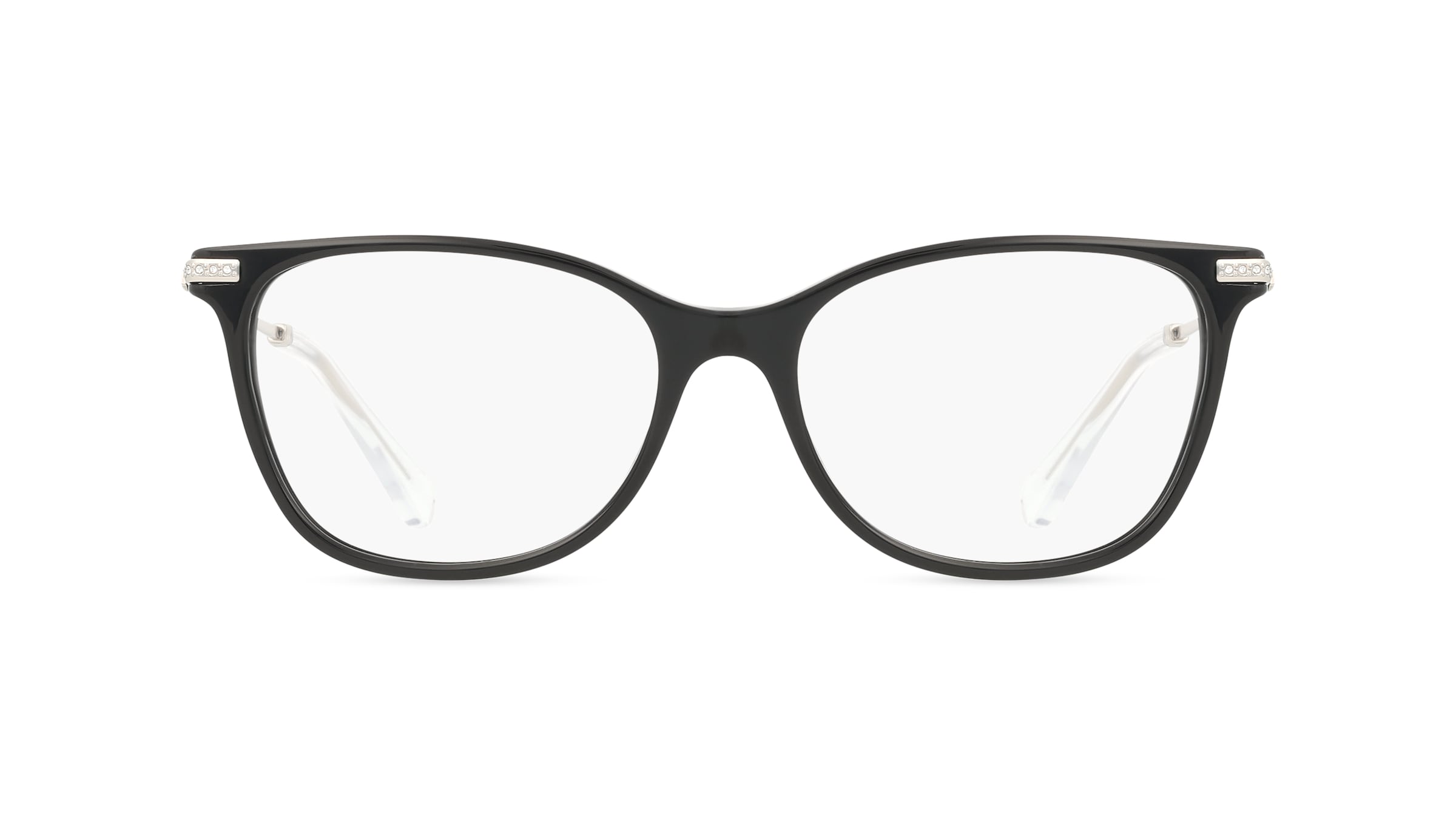 Swarovski SK2010 Damen-Brille inkl. Gläser Vollrand Eckig Acetat-Gestell 54mm/17mm/140mm, schwarz