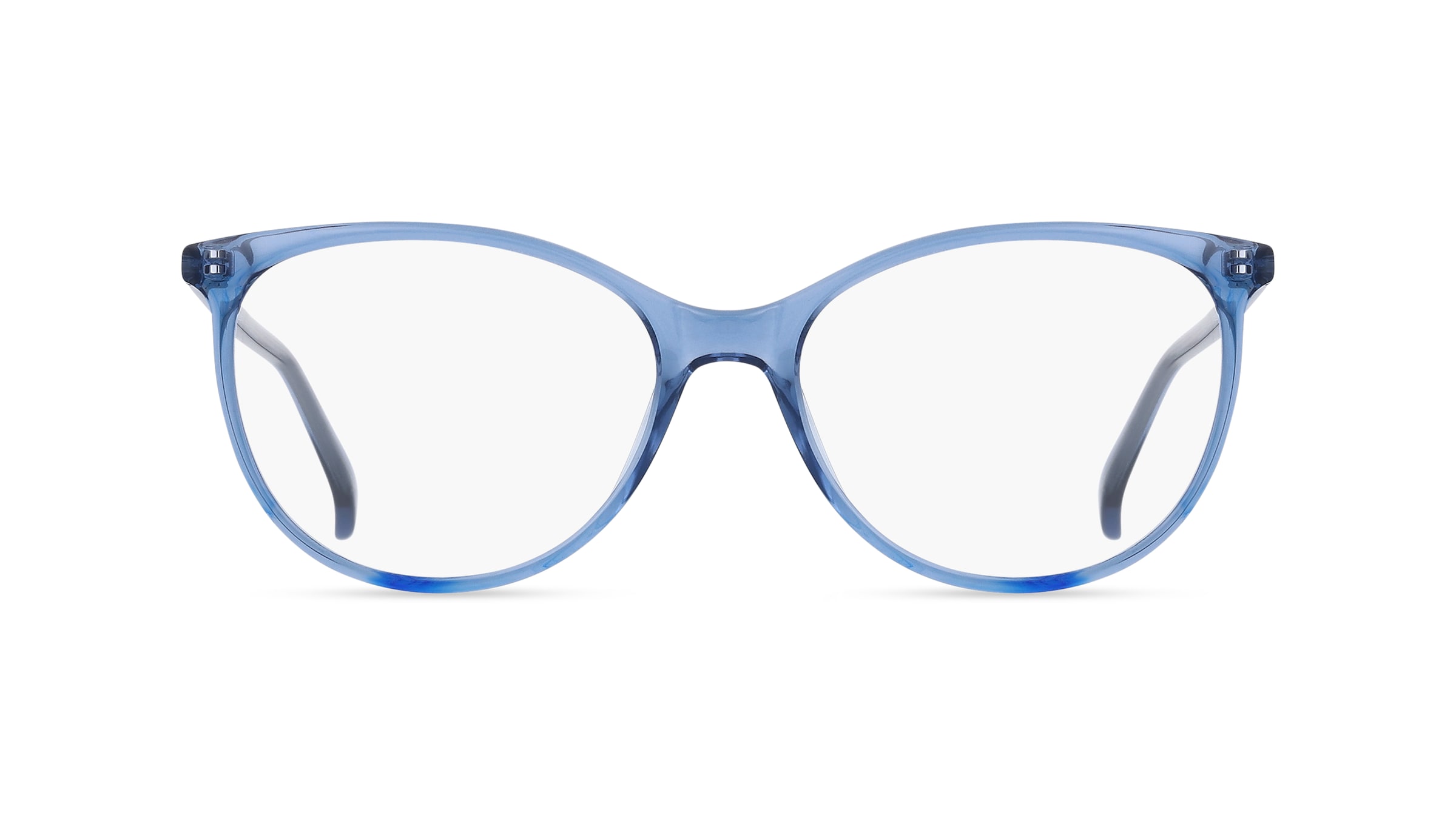 Fielmann ABC 070 CL Damen-Brille inkl. Gläser Vollrand Butterfly Acetat-Gestell 51mm/16mm/140mm, blau