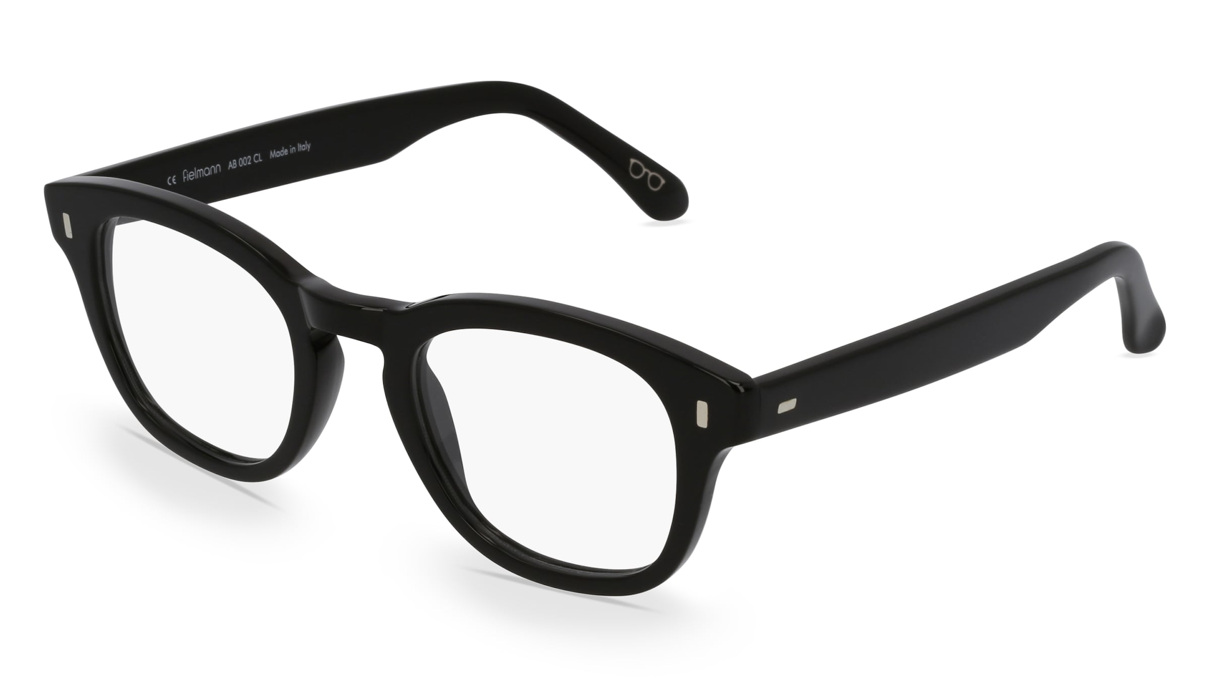 Fielmann AB 002 CL Herren-Brille inkl. Gläser Vollrand Quadratisch Acetat-Gestell 51/23/140, Schwarz