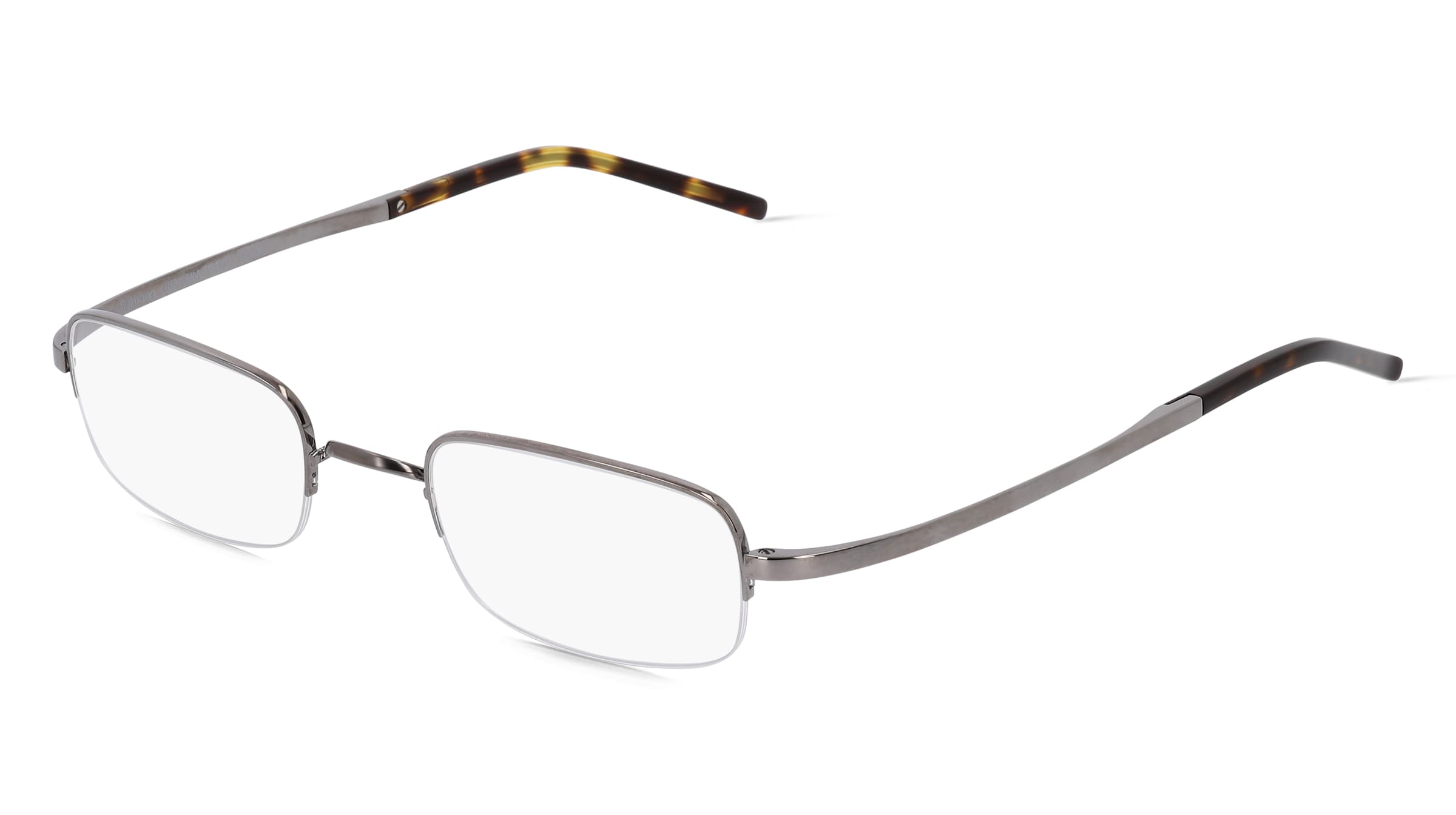 Fielmann TITANIUM 194 CL Herren-Brille inkl. Gläser Halbrand Quadratisch Titan-Gestell 49/23/145, Grau