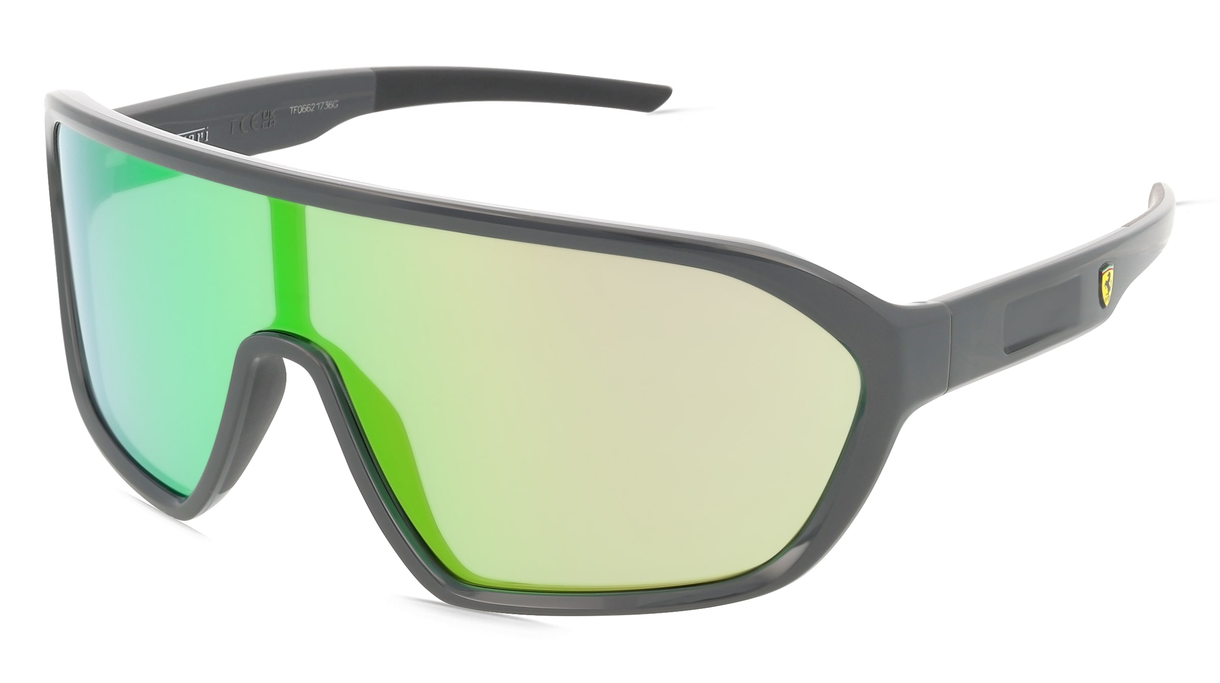 Scuderia Ferrari FZ6011U Herren-Sonnenbrille Vollrand Quadratisch Kunststoff-Gestell, Grau
