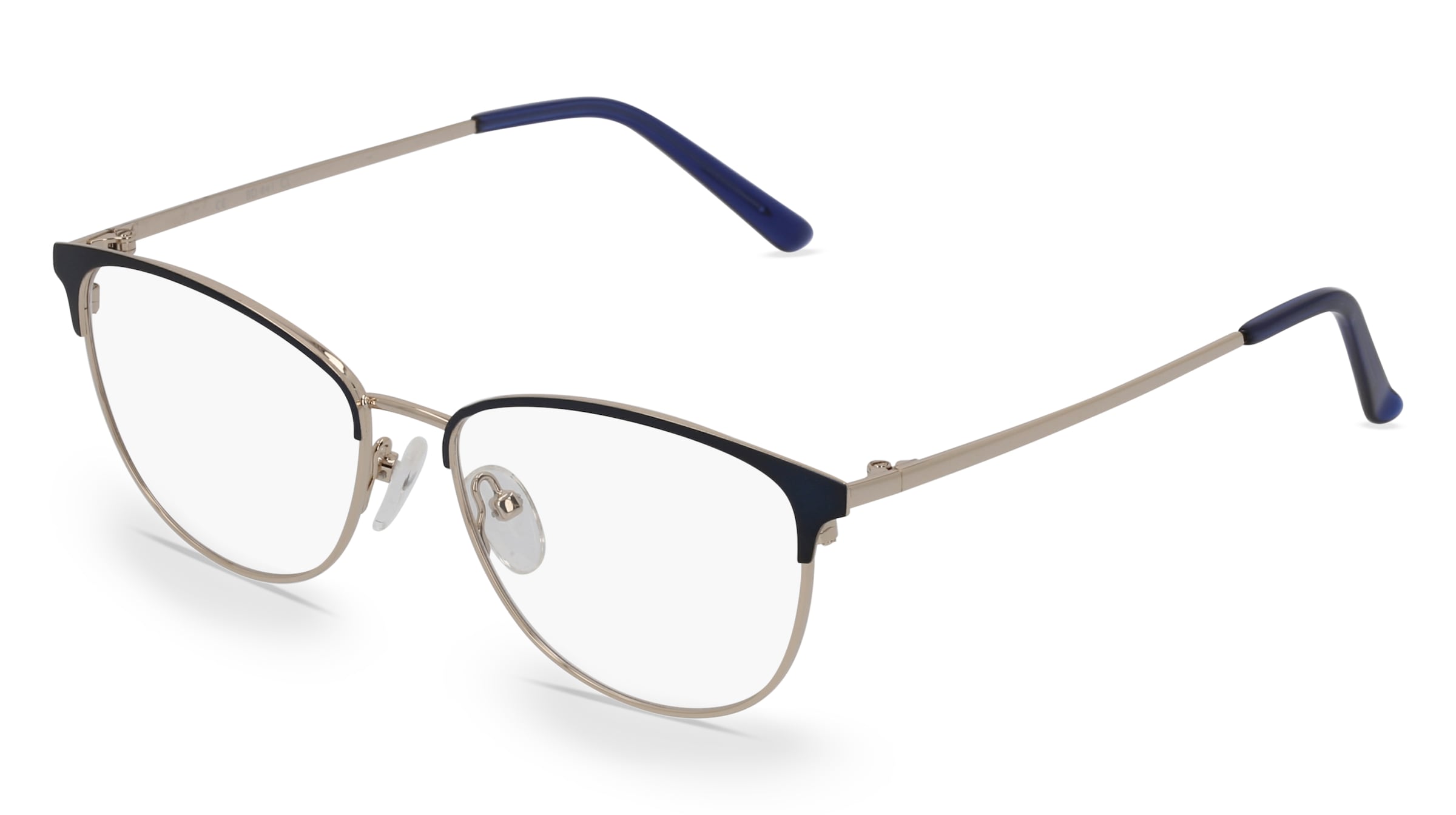 Fielmann BD 441 CL Damen-Brille inkl. Gläser Vollrand Butterfly Edelstahl-Gestell 52/15/135, Gold