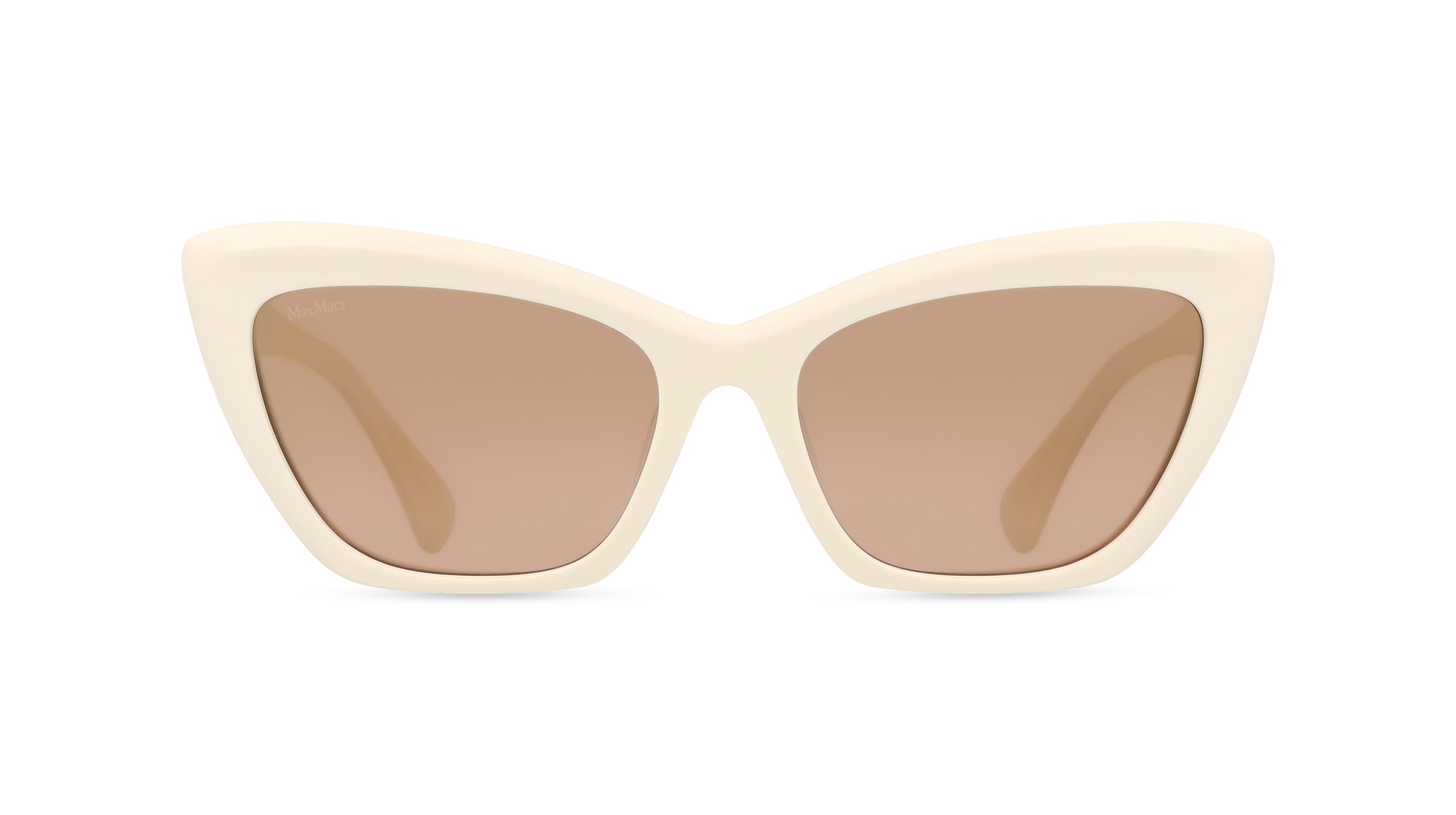 Max Mara MM0063 Damen-Sonnenbrille Vollrand Cateye Acetat-Gestell, weiß