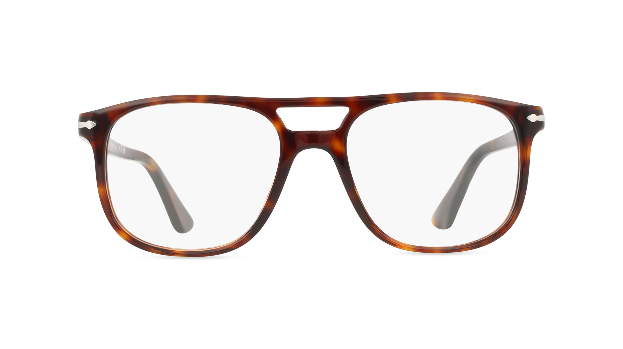 Persol 0PO3329V GRETA Herren-Brille inkl. Gläser Vollrand Pilot Acetat-Gestell 54mm/18mm/145mm, braun