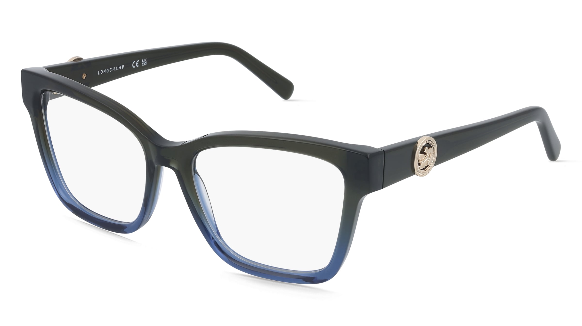 Longchamp LO2761 N Damen-Brille inkl. Gläser Vollrand Butterfly Acetat-Gestell 53/17/140, Grün