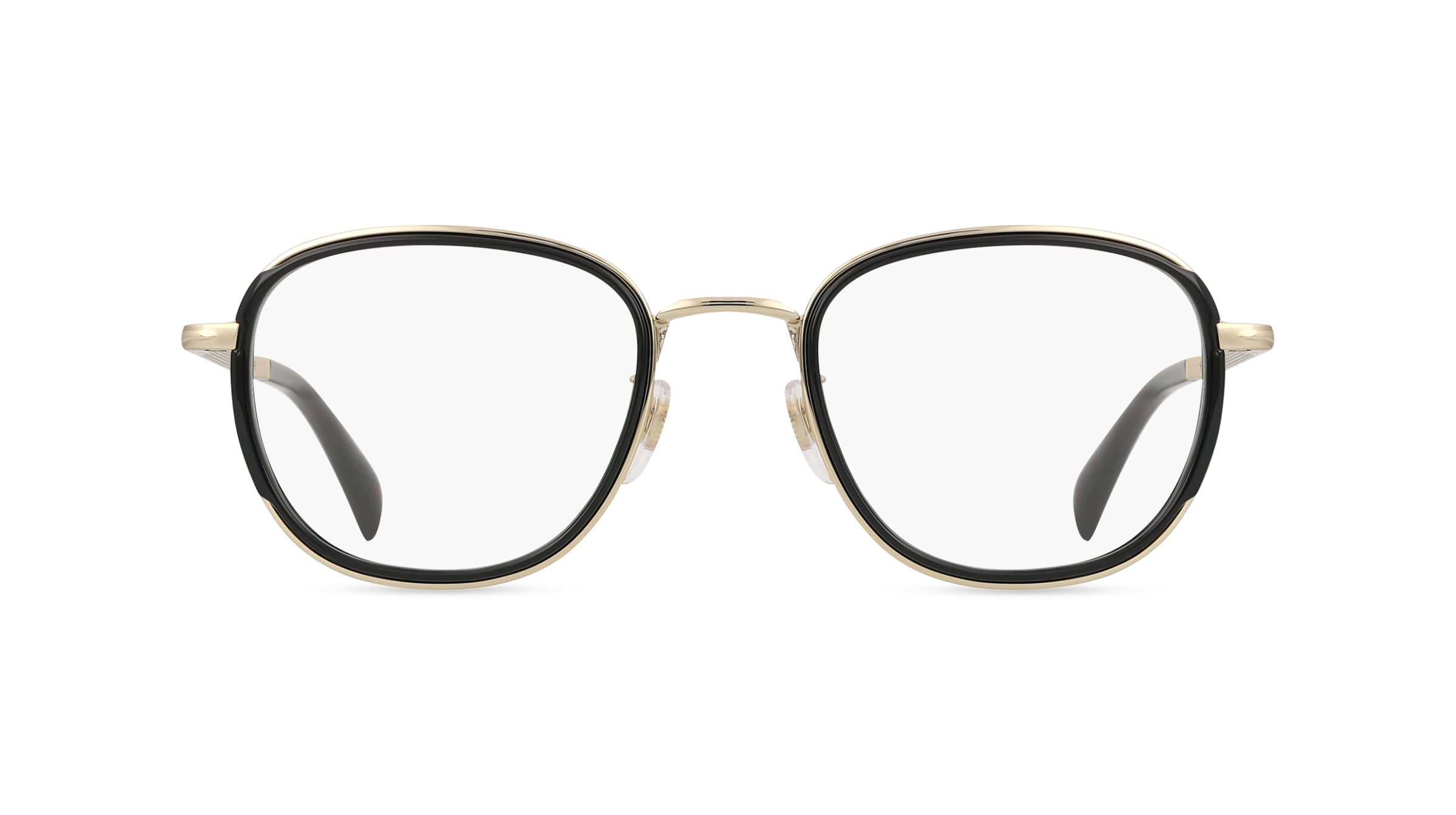 David Beckham DB 7075/G Herren-Brille inkl. Gläser Vollrand Panto Kunststoff-Gestell 51mm/21mm/145mm, gold