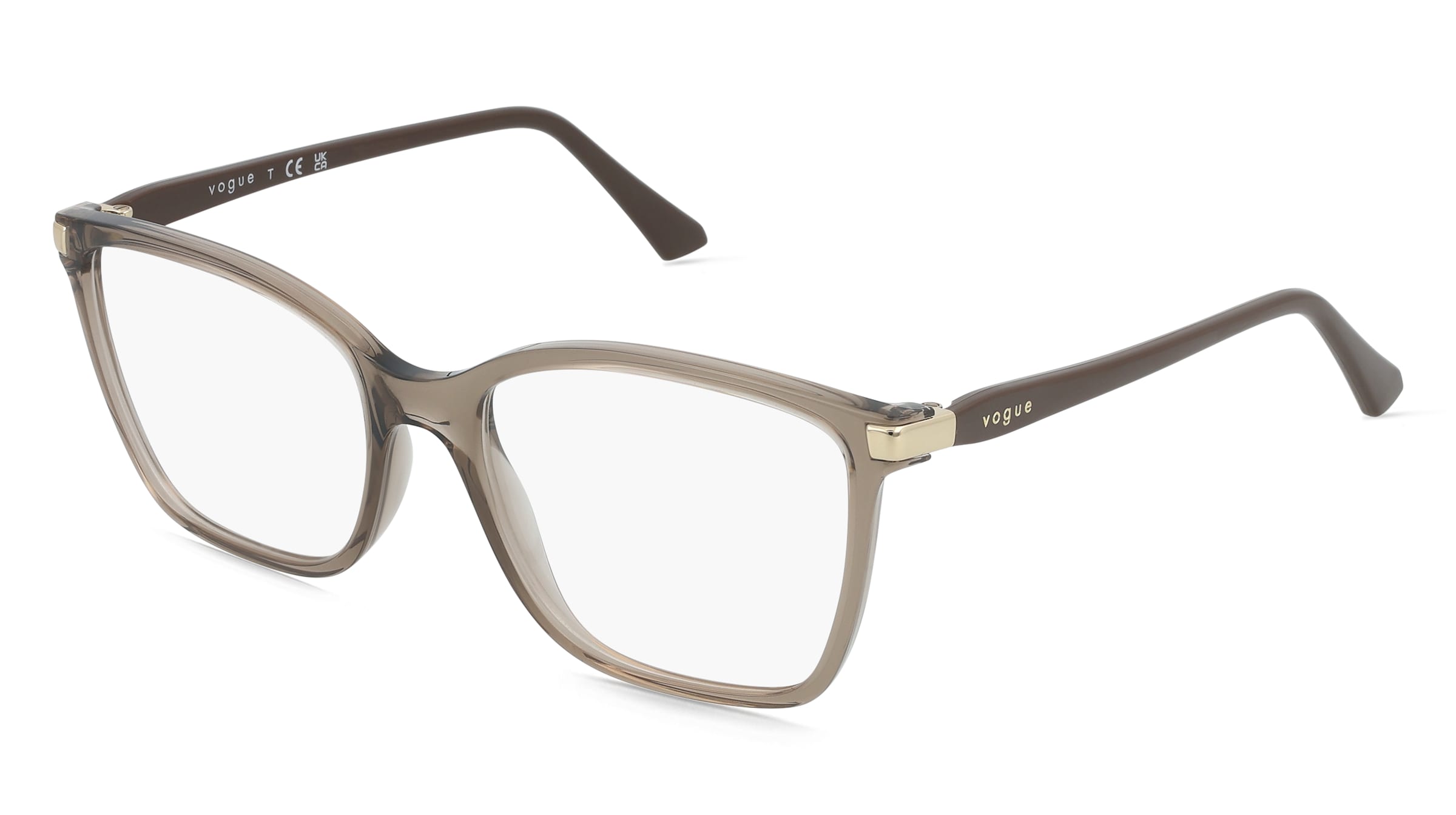 Vogue 0VO5654 Damen-Brille inkl. Gläser Vollrand Quadratisch Kunststoff-Gestell 53/17/140, Braun