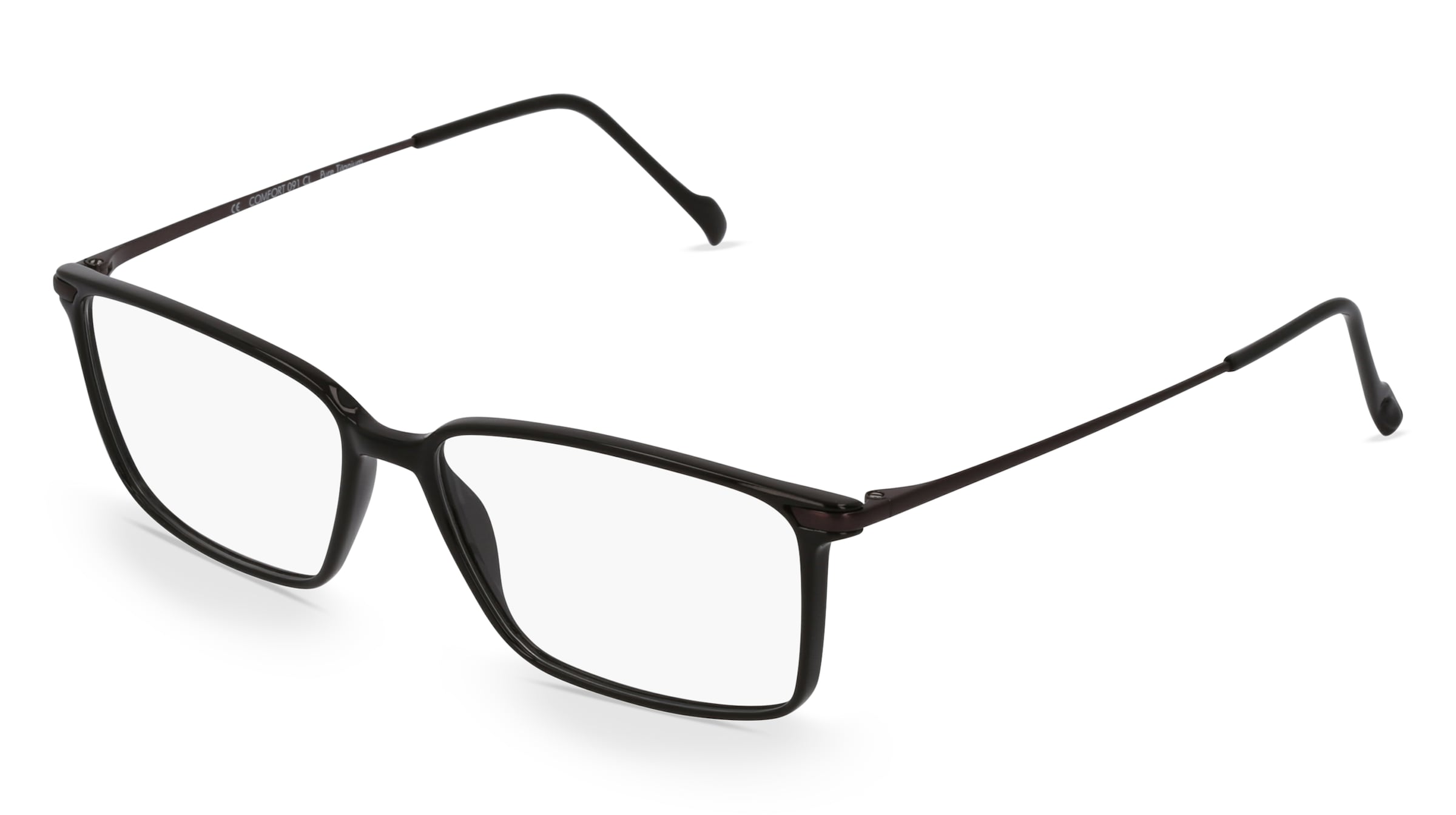 Fielmann COMFORT 091 CL Herren-Brille inkl. Gläser Vollrand Quadratisch TR90-Gestell 53/14/140, Schwarz