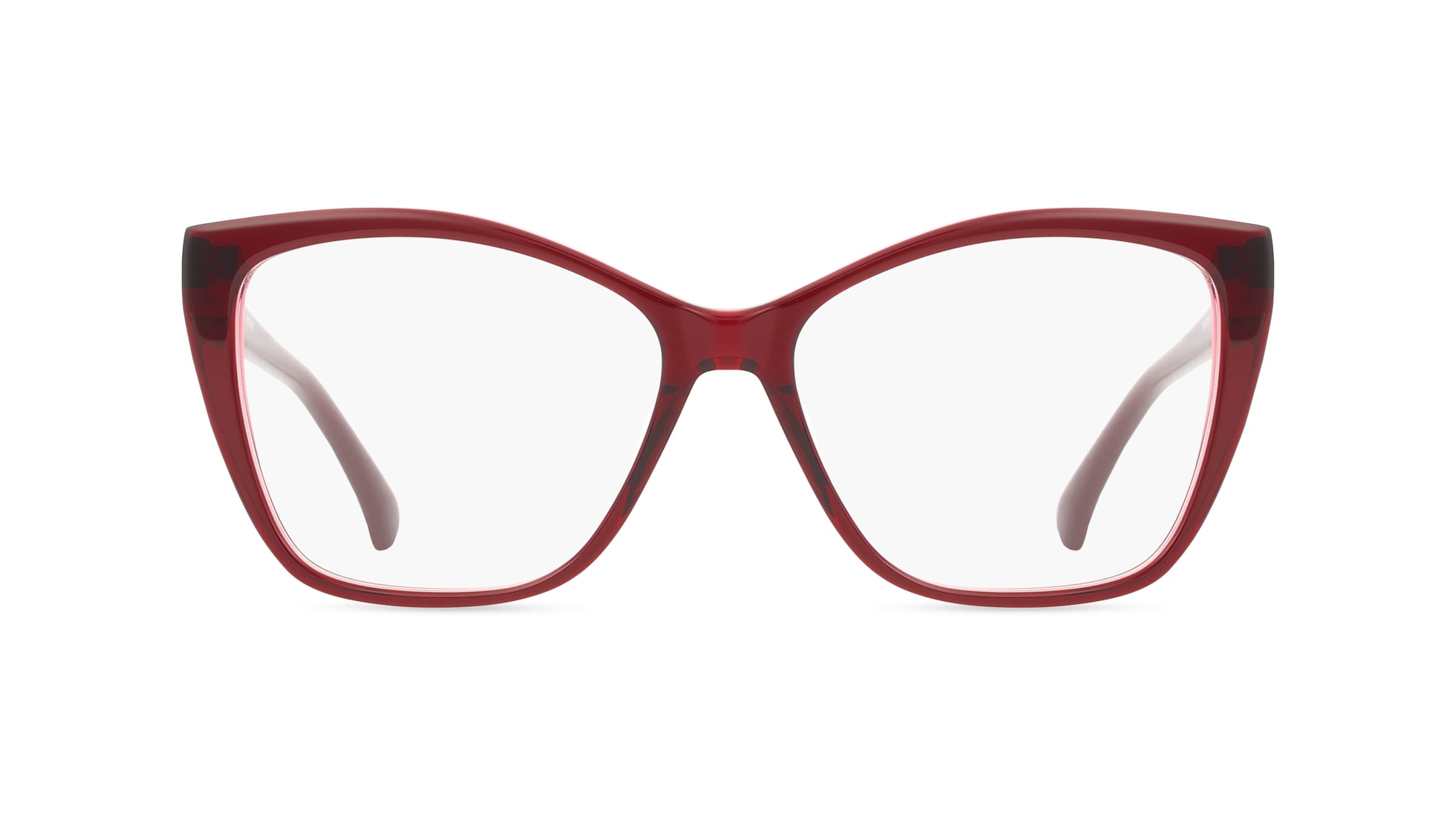 Max Mara MM5036 Damen-Brille inkl. Gläser Vollrand Eckig Acetat-Gestell 54mm/14mm/140mm, rot